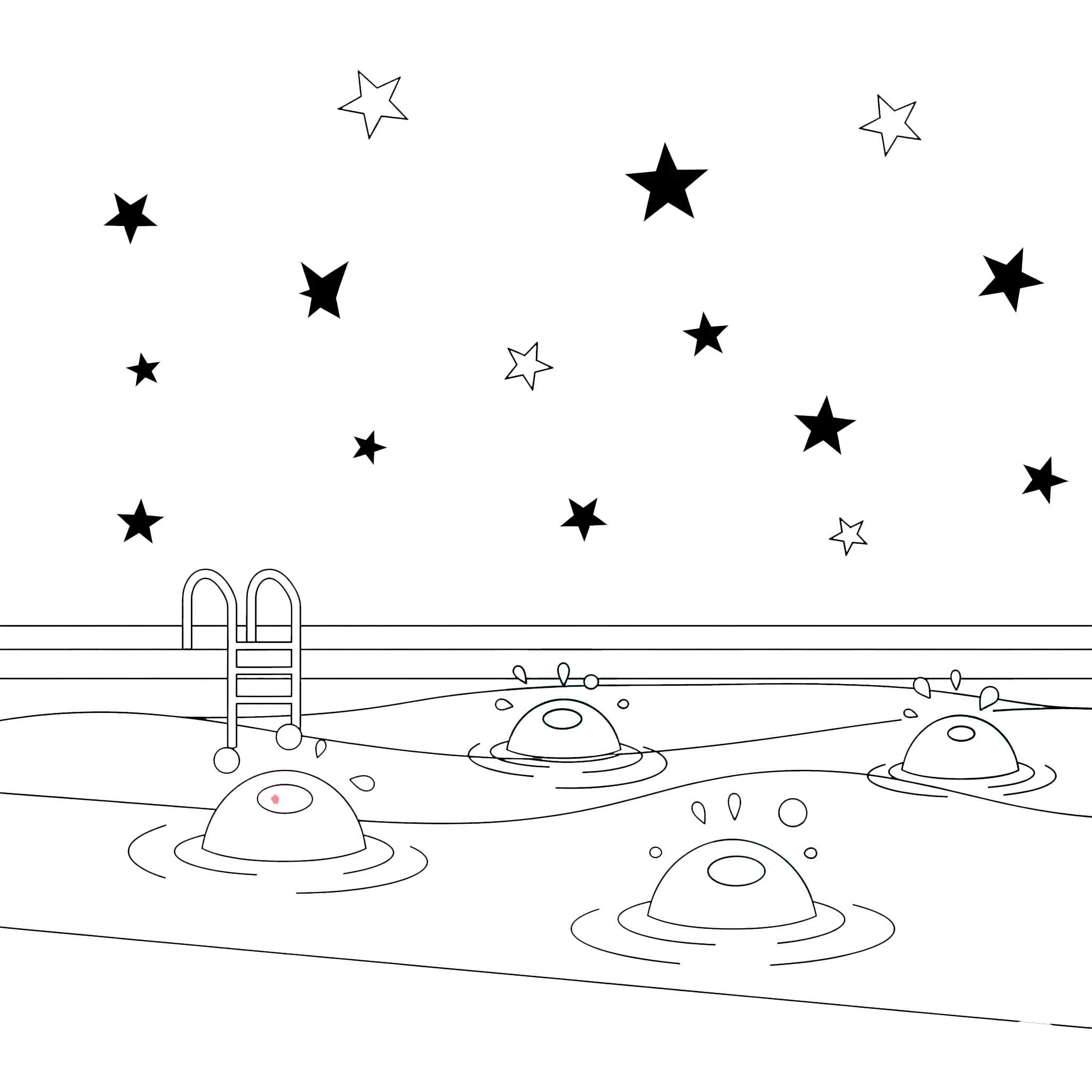 coloriage Piscine pour enfant de 10 ans