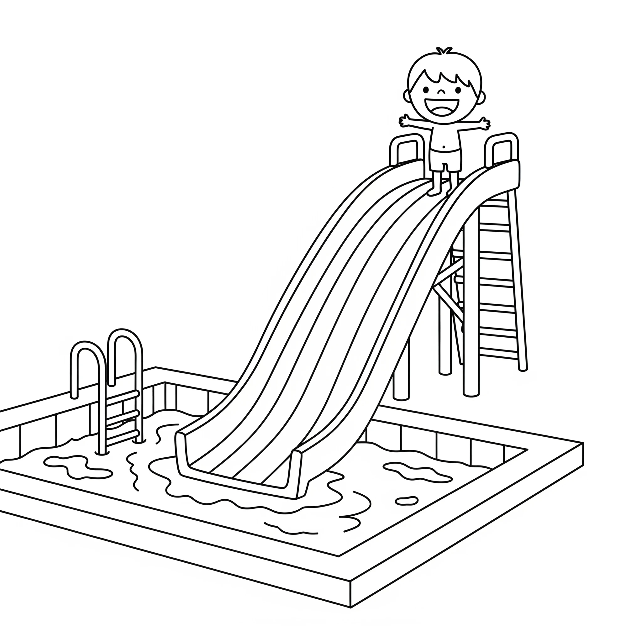 coloriage Piscine a imprimer 1
