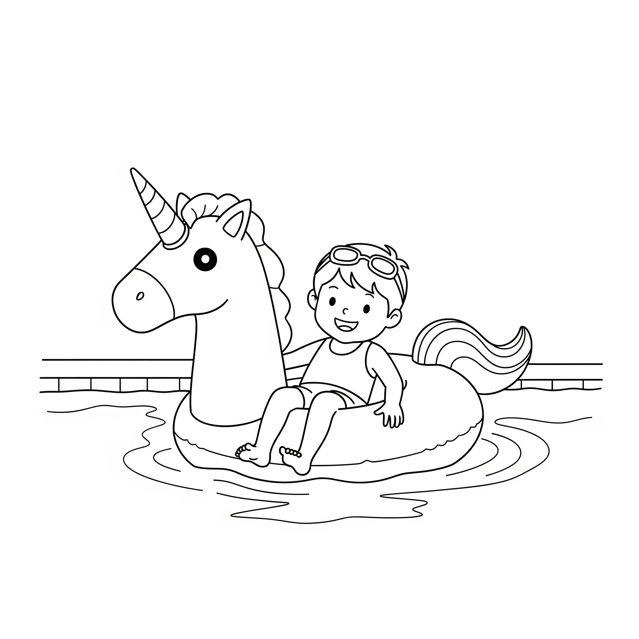coloriage Piscine pour enfant gratuit