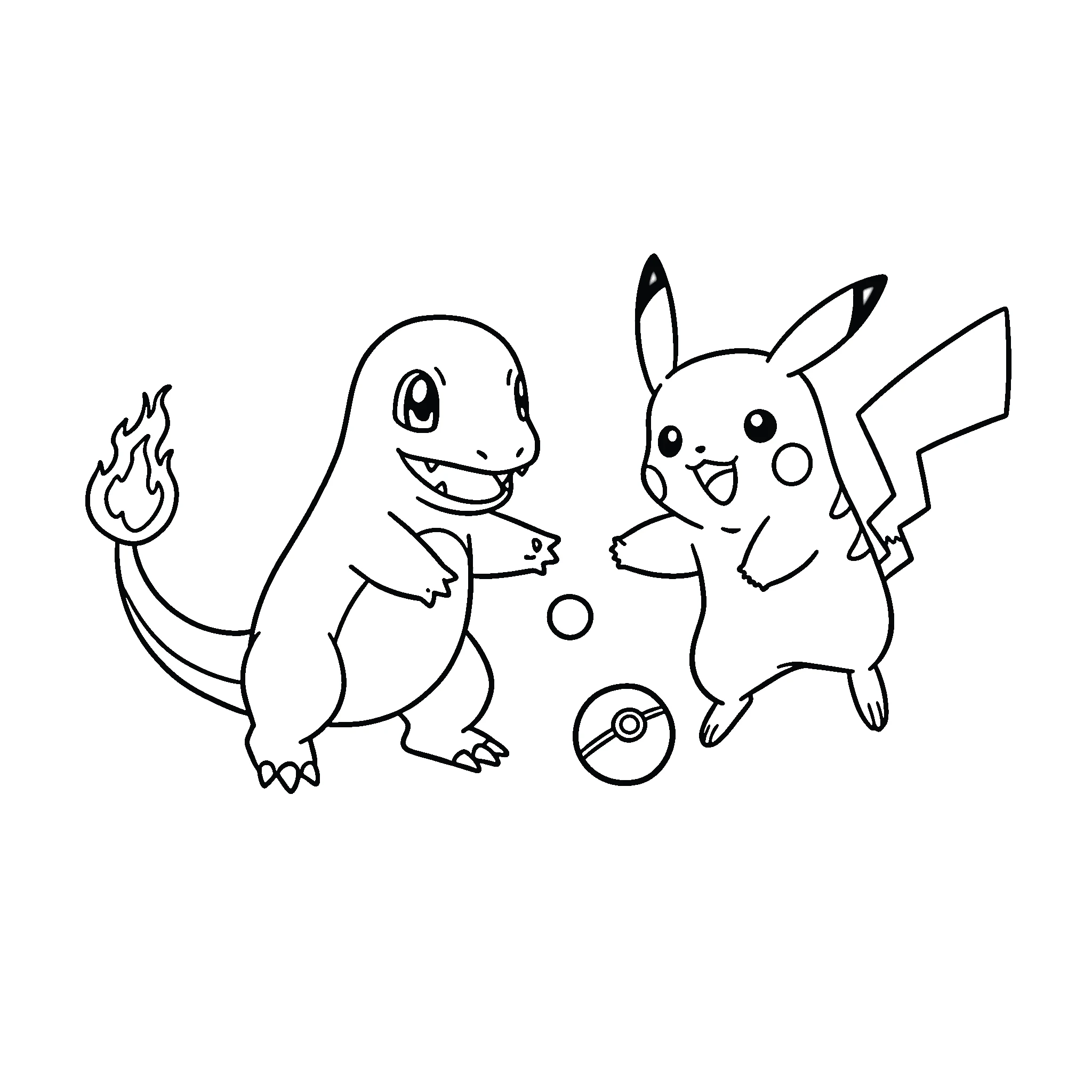 coloriage Salameche à imprimer pdf