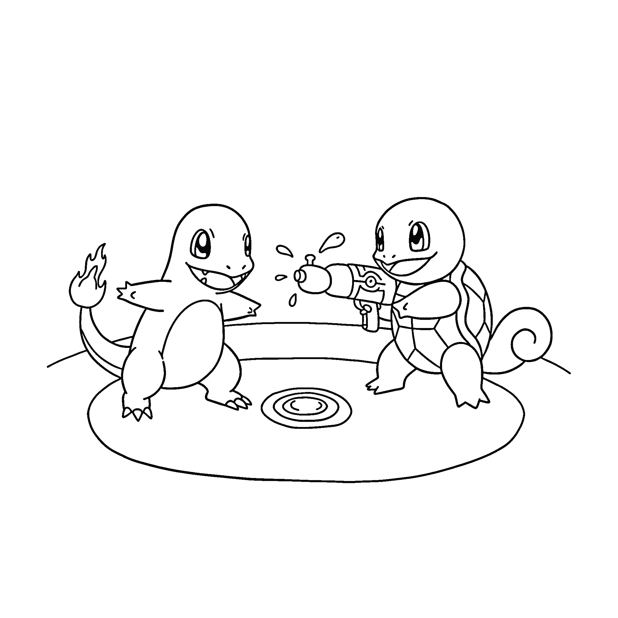 coloriage Salameche gratuit en ligne
