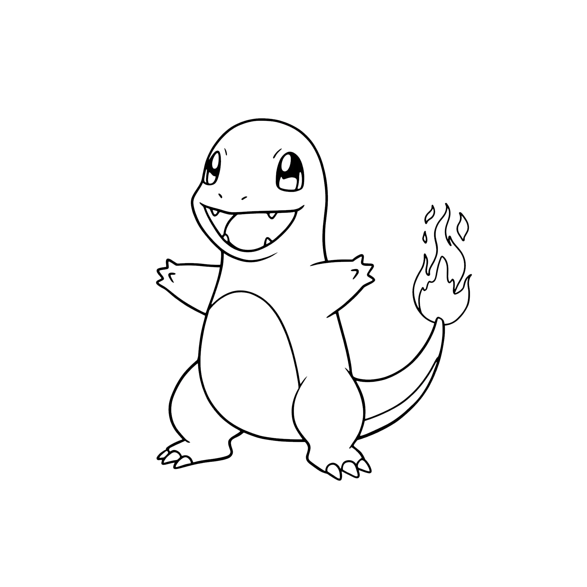 coloriage Salameche pour enfants a imprimer gratuit