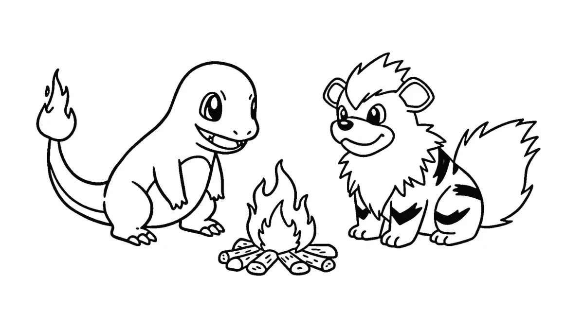 coloriage Salameche pour enfant a imprimer gratuit
