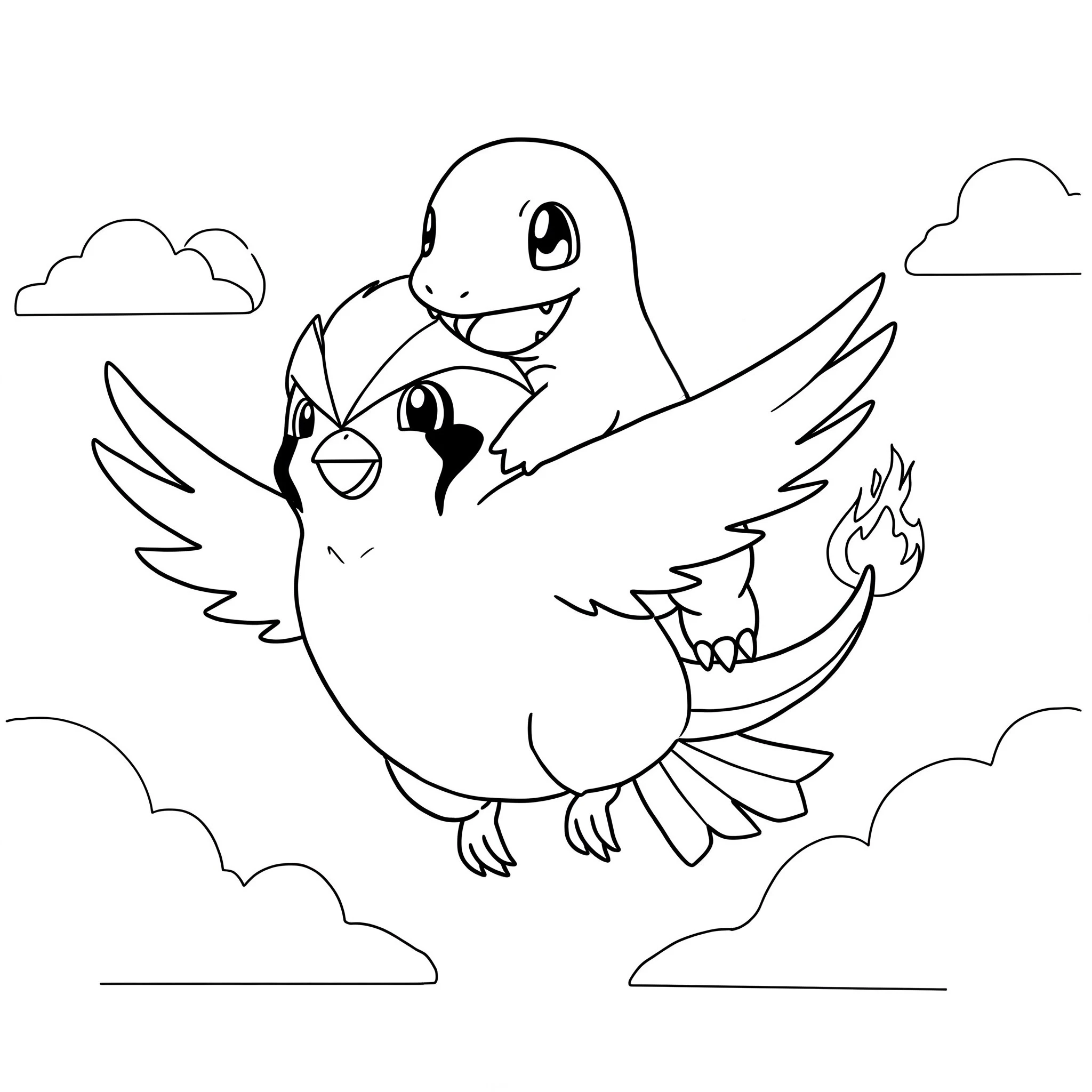 coloriage Salameche et decoupage