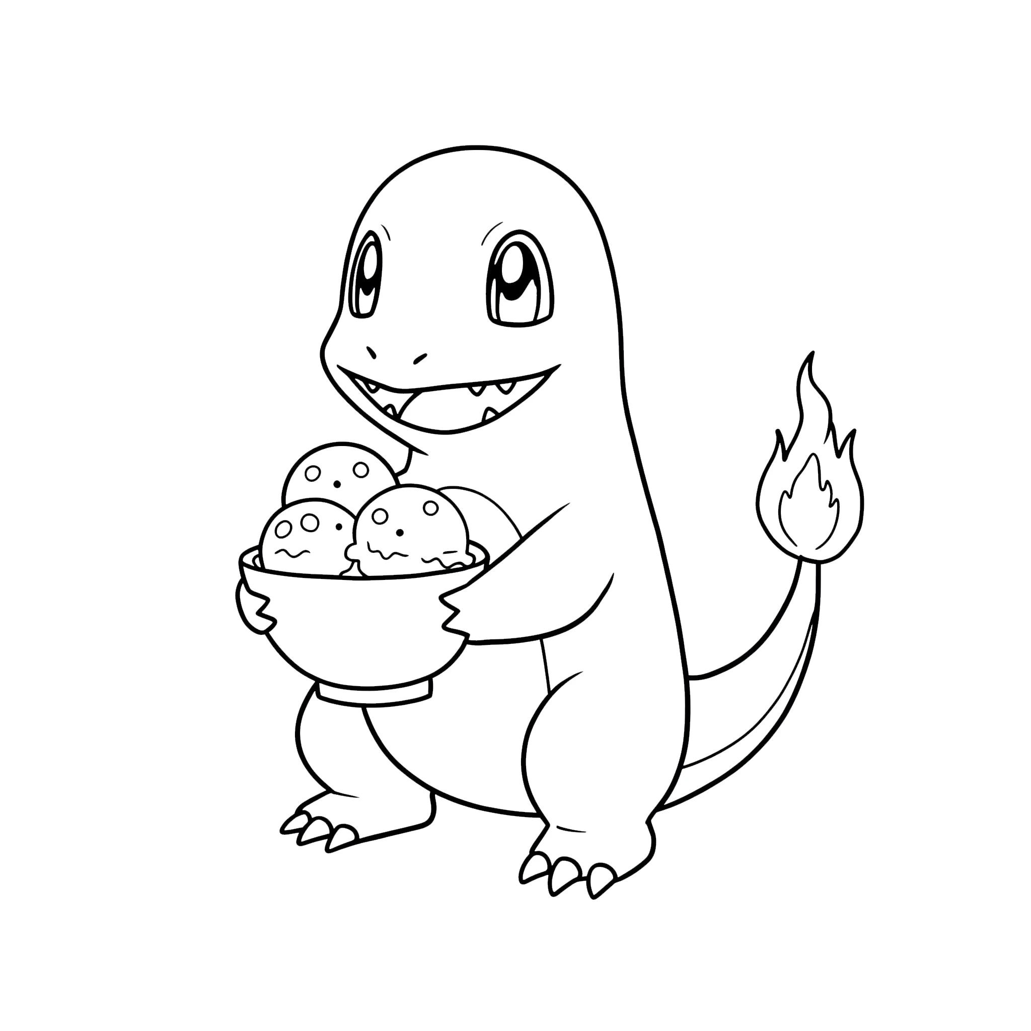 coloriage Salameche a imprimer gratuit
