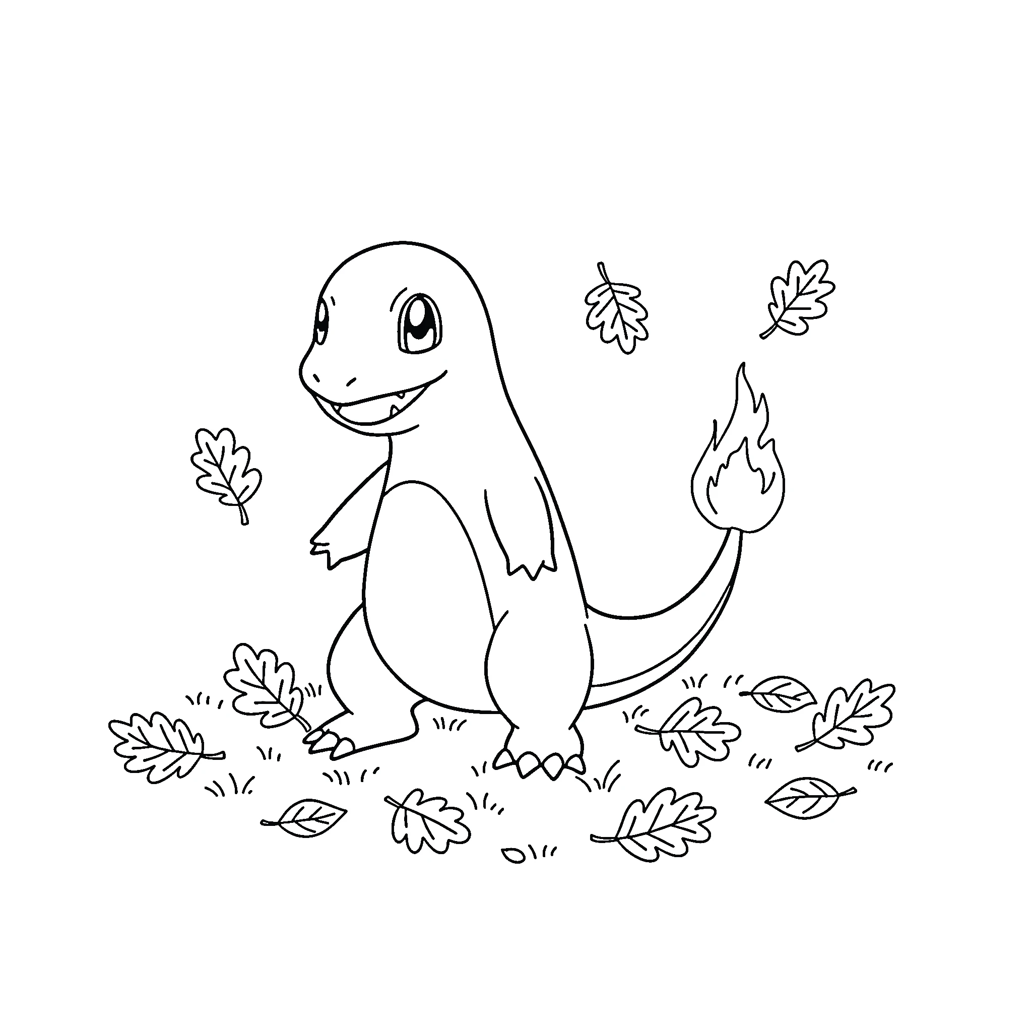 coloriage Salameche gratuit pour enfants