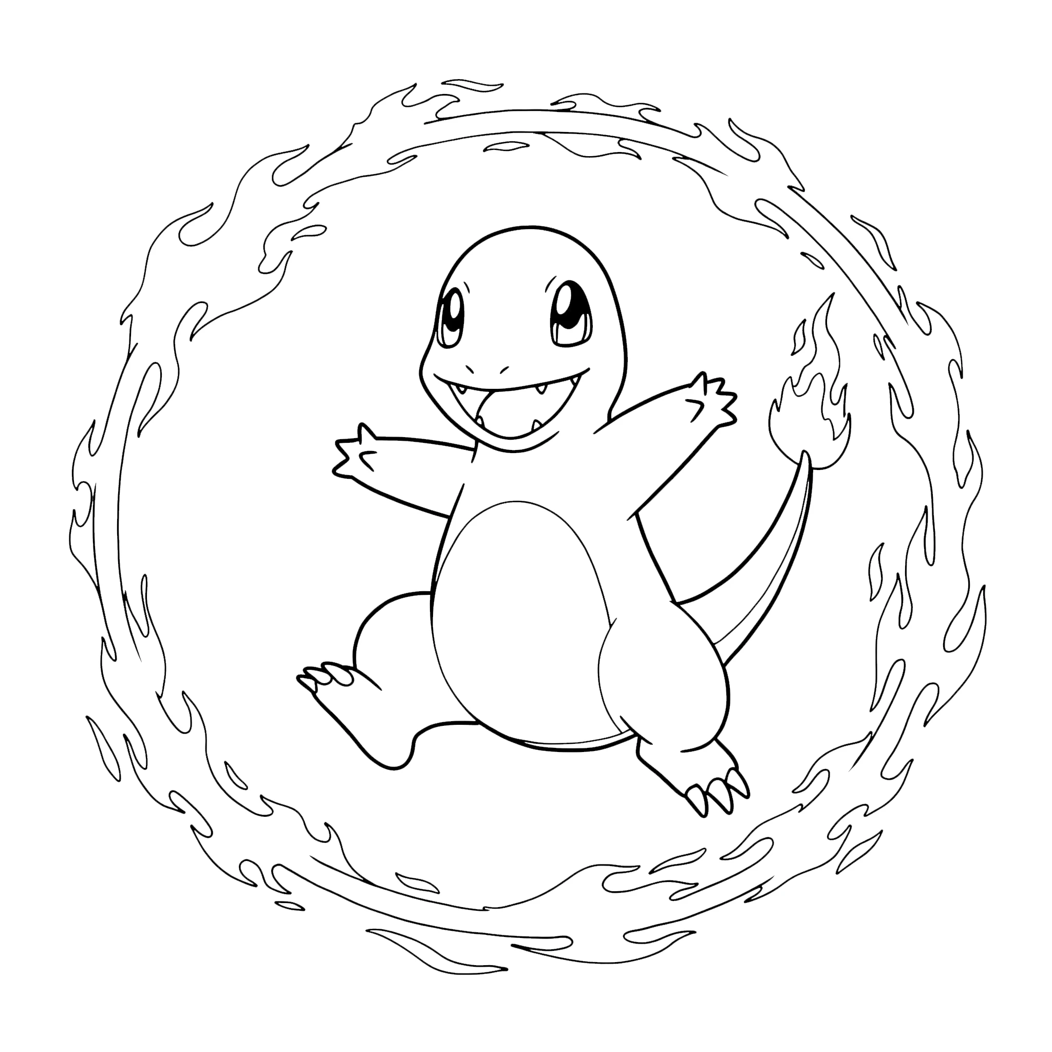 coloriage Salameche educatif pour enfant