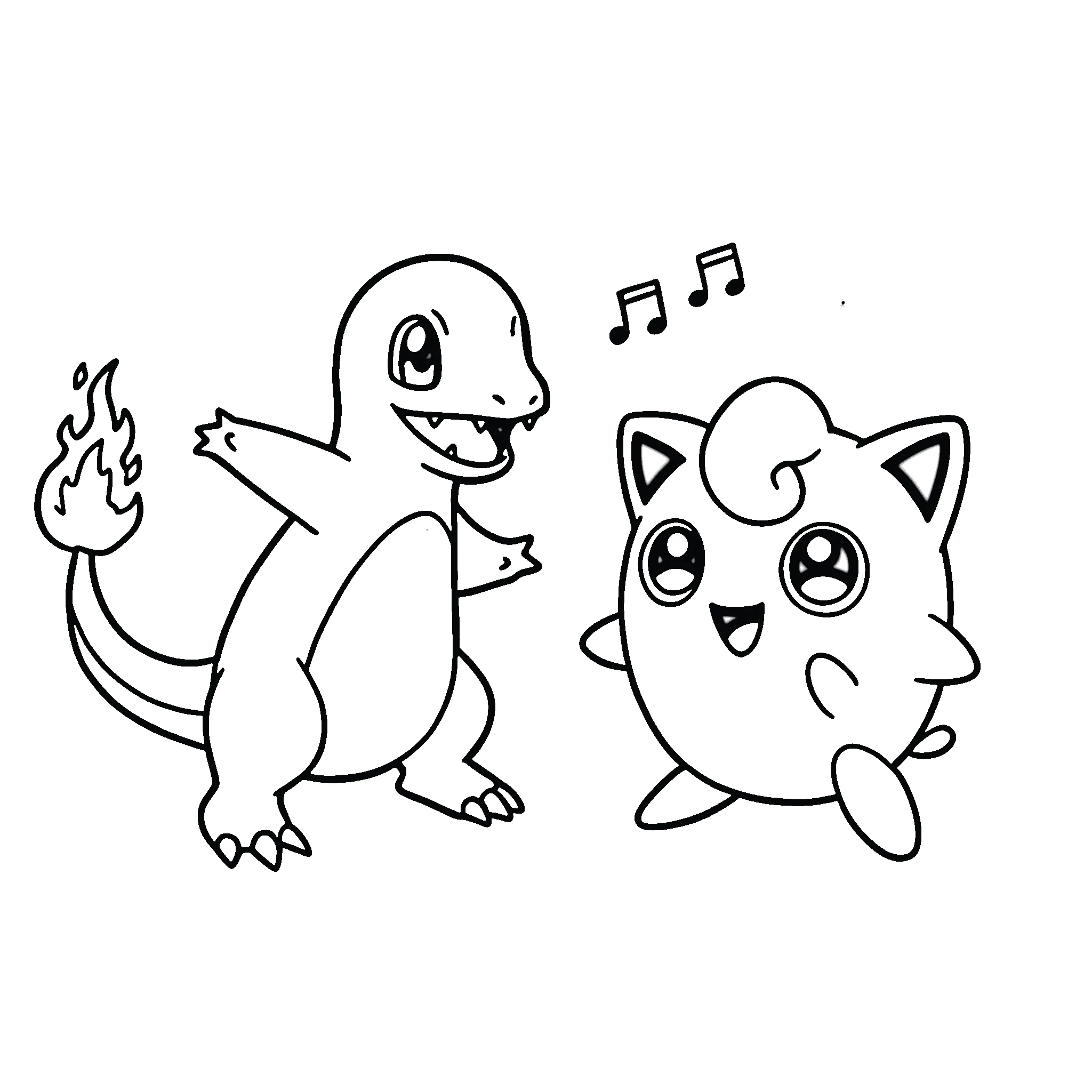 coloriage Salameche pour enfants à imprimer 1
