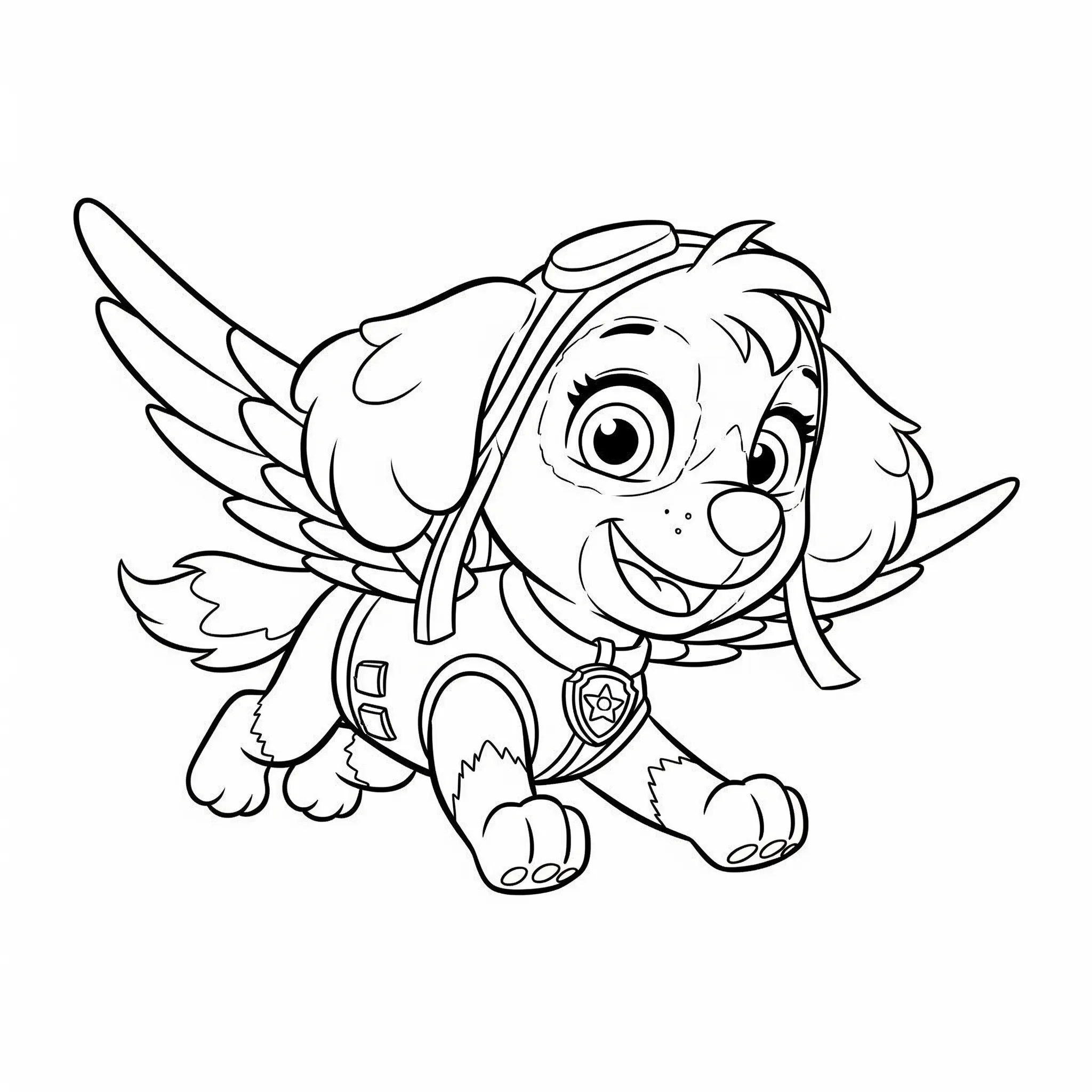 coloriage Skye en train de voler à imprimer