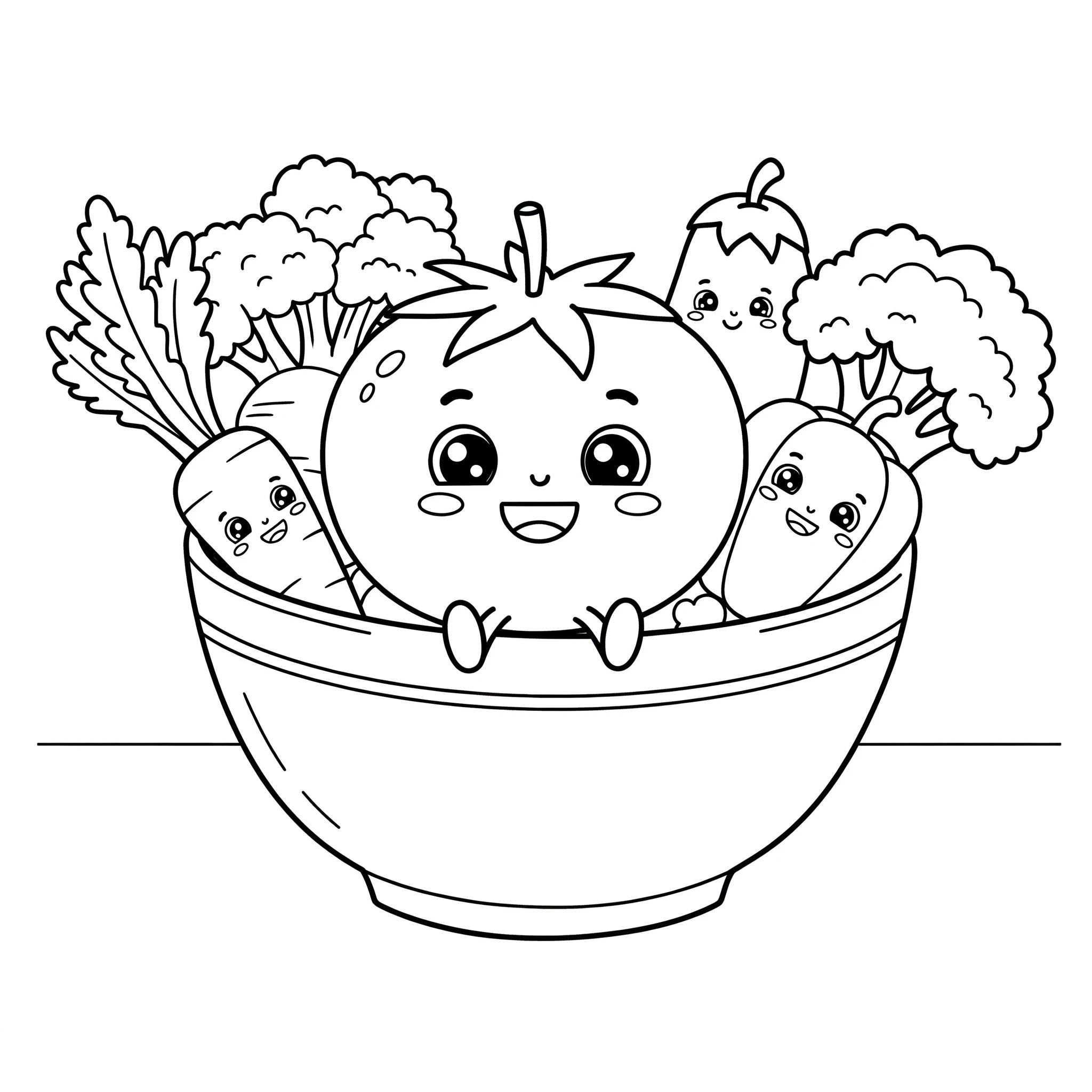 coloriage Tomate pour enfants à télécharger
