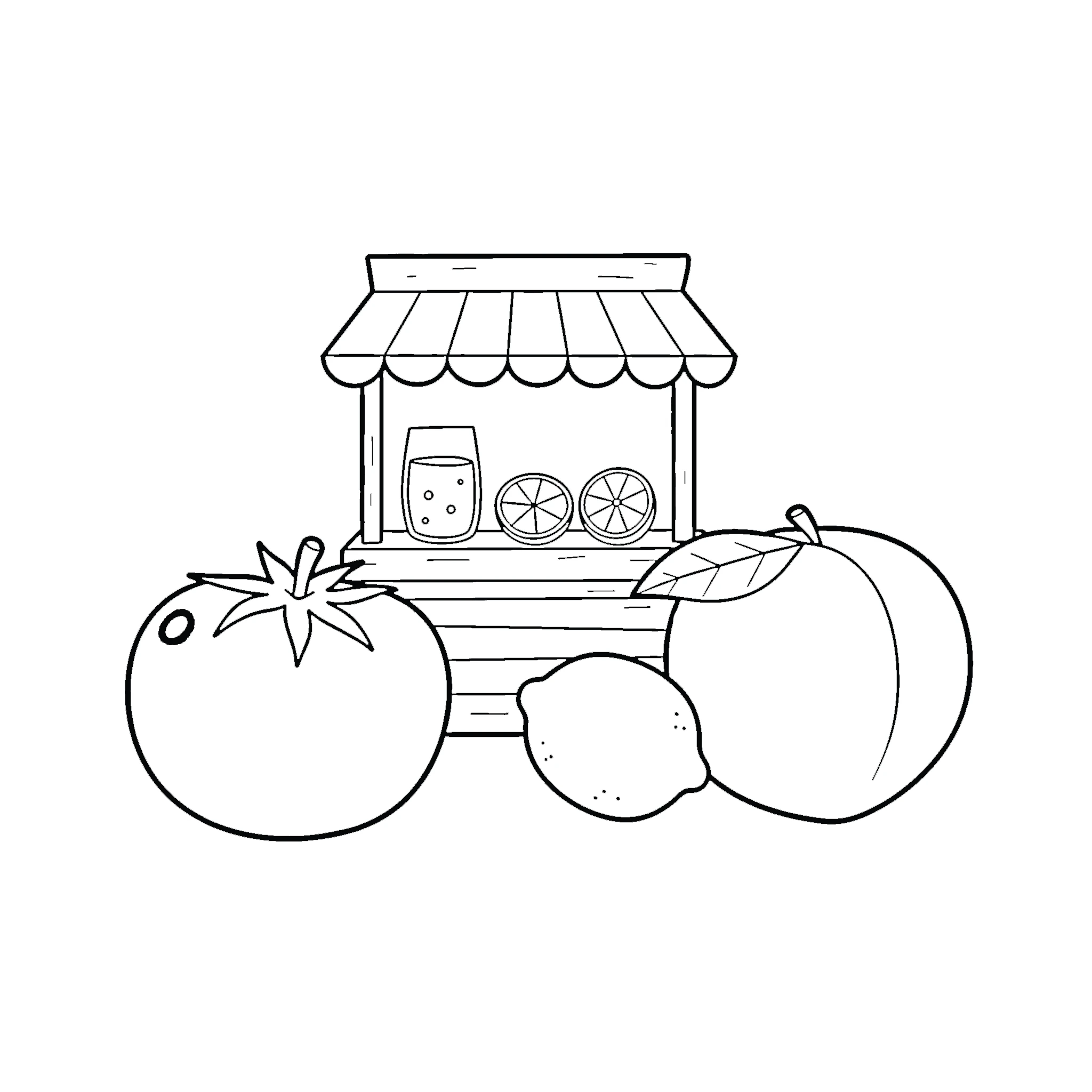 coloriage Tomate à imprimer pdf gratuit