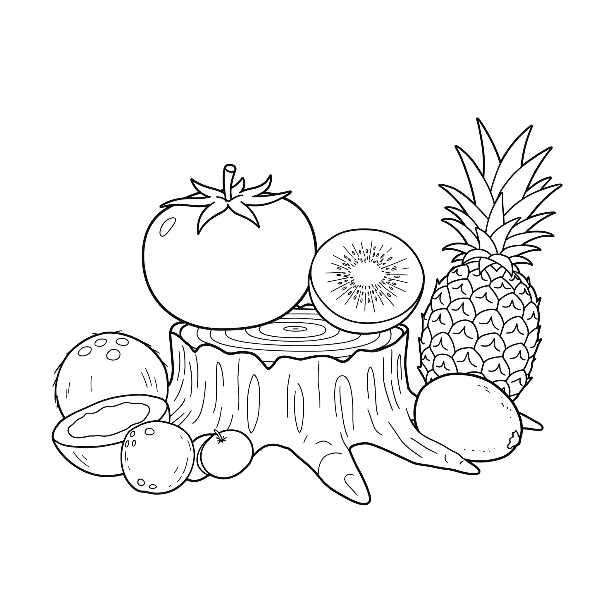coloriage Tomate pour enfant à imprimer