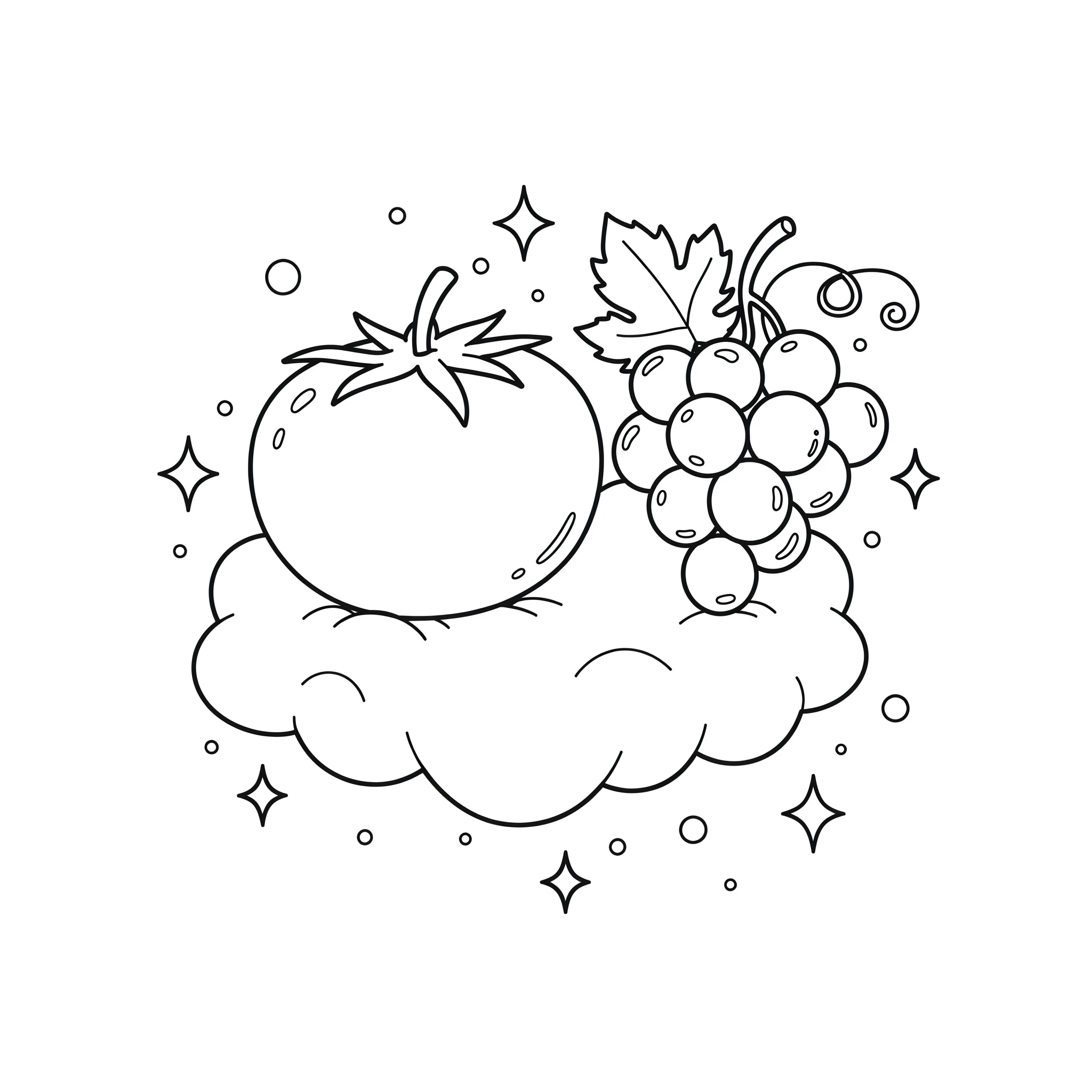 coloriage Tomate à imprimer pour enfant de 12 ans