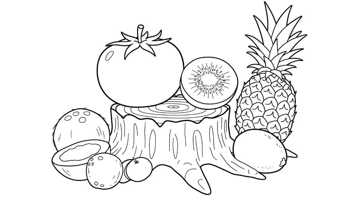 coloriage Tomate en ligne pour enfant