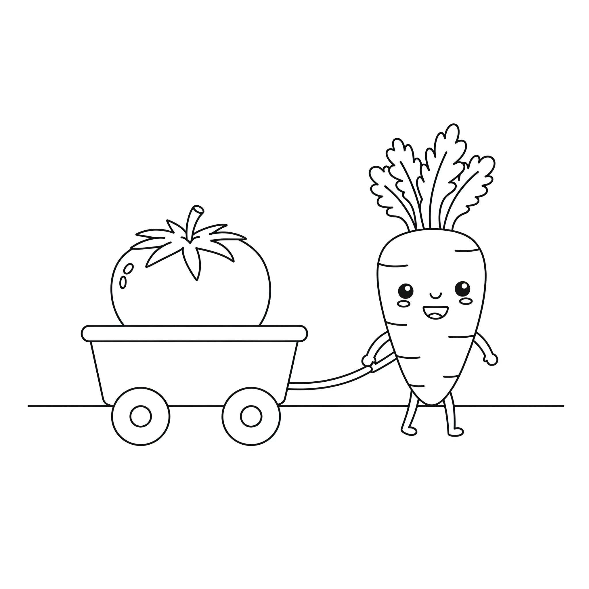 coloriage Tomate pour enfants à télécharger 1
