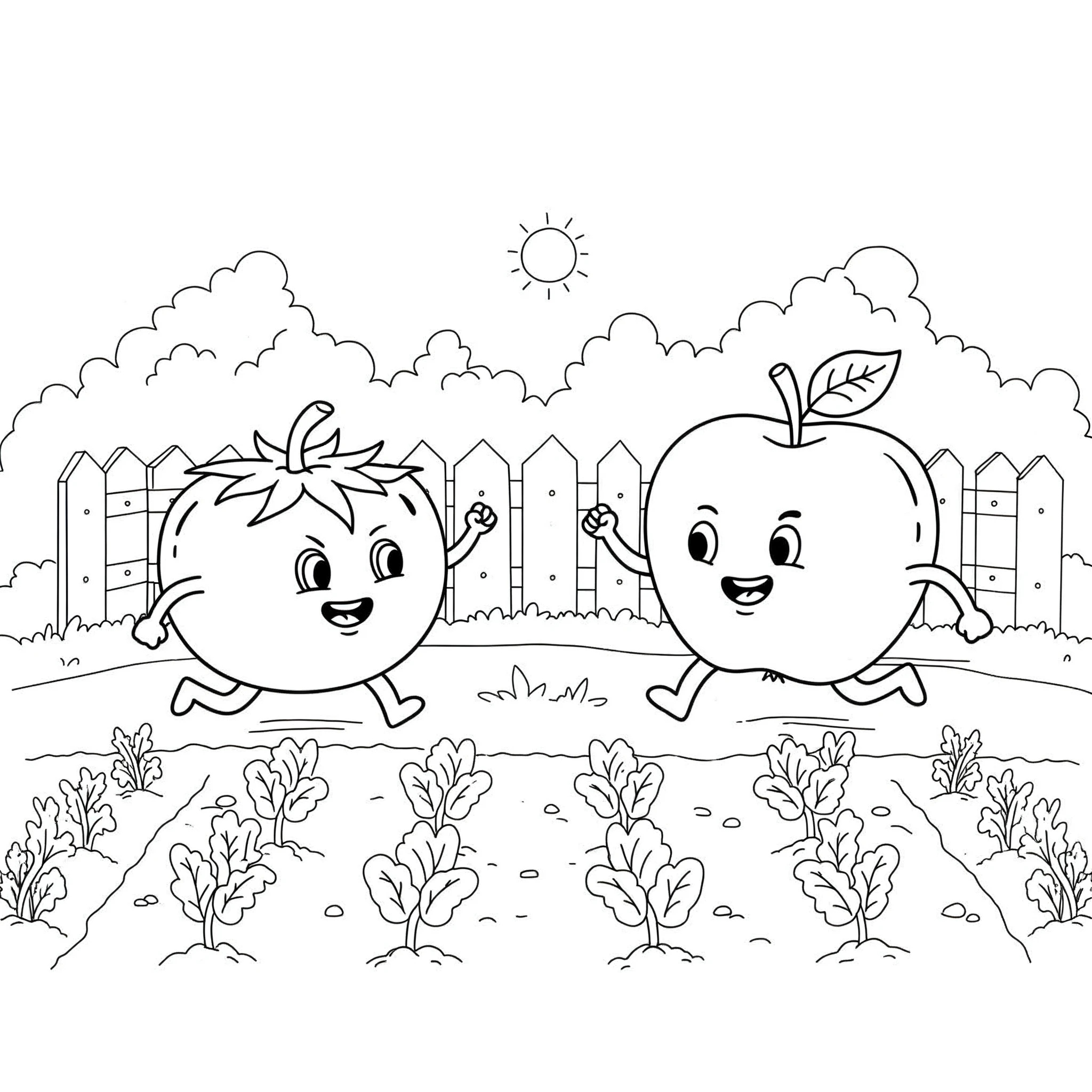 a imprimer coloriage Tomate gratuit