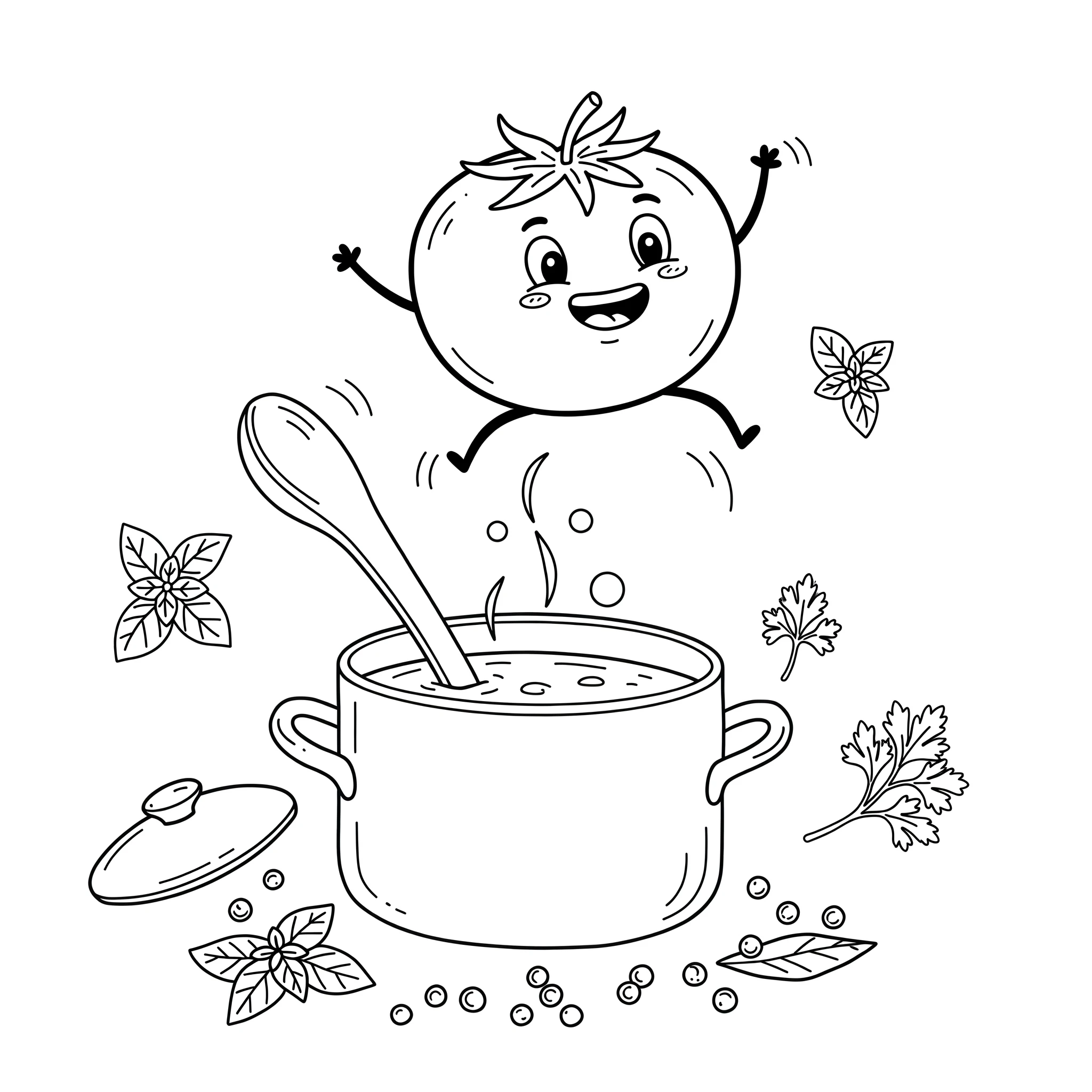 coloriage Tomate à imprimer a4