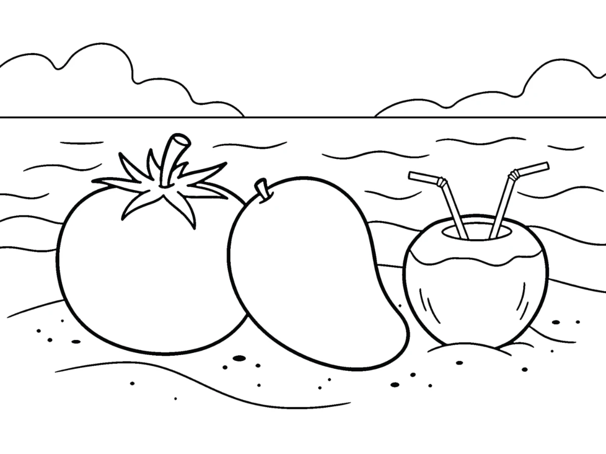 coloriage Tomate pour enfant a imprimer gratuit