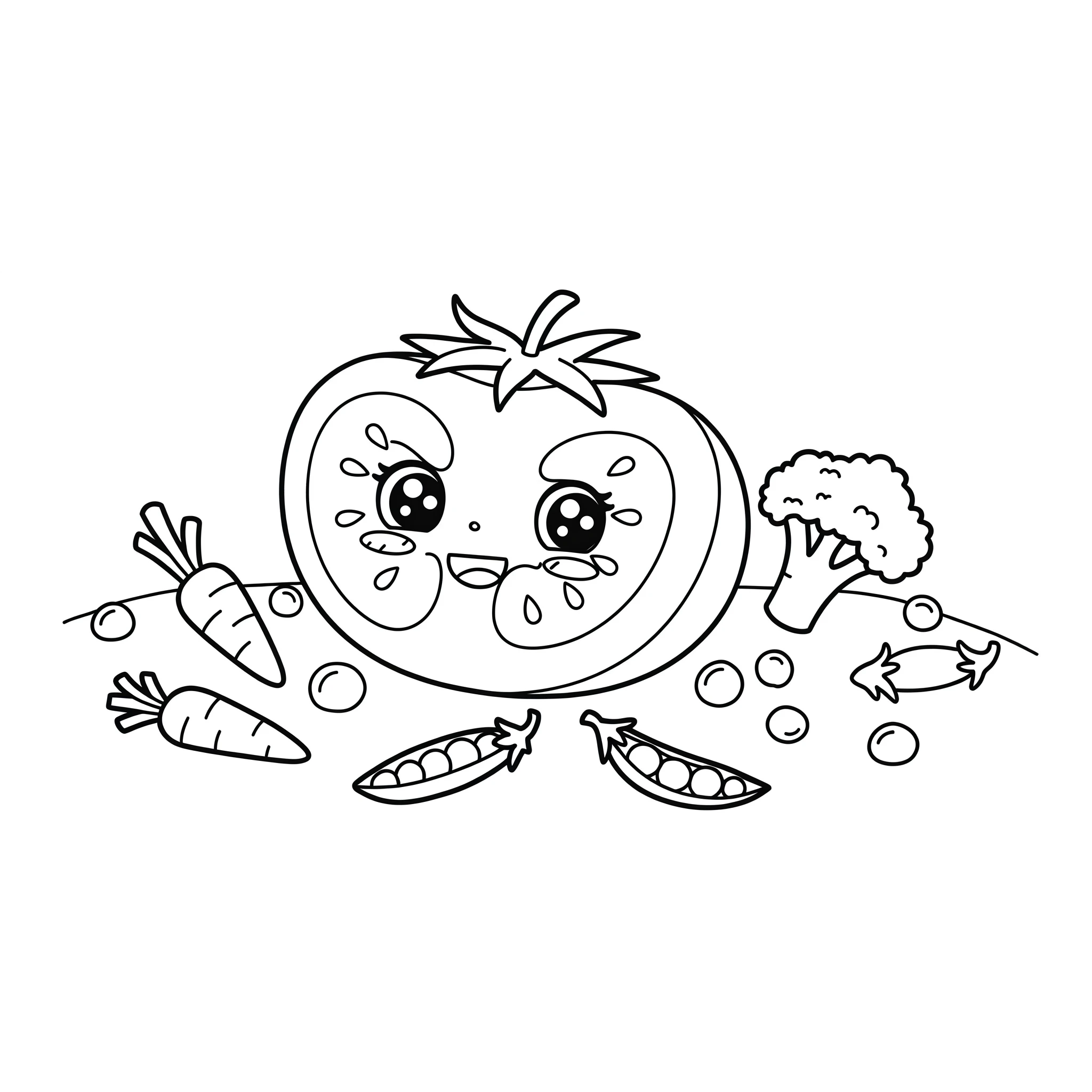 coloriage Tomate pour enfant de 2 ans 1