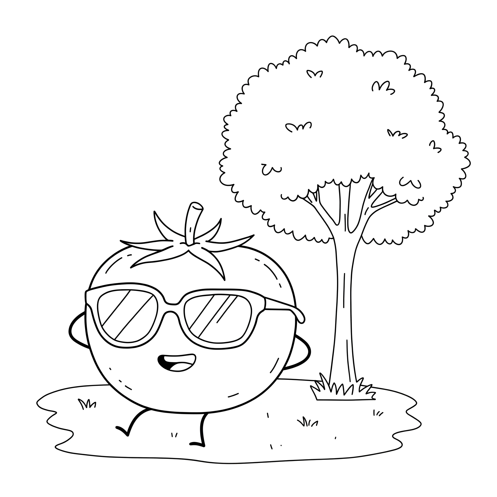 coloriage Tomate et decoupage
