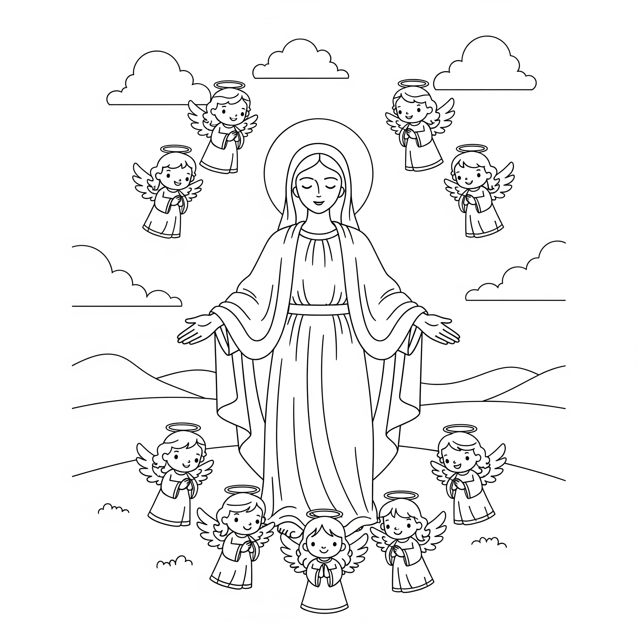 coloriage Assomption pour enfant de 2 ans