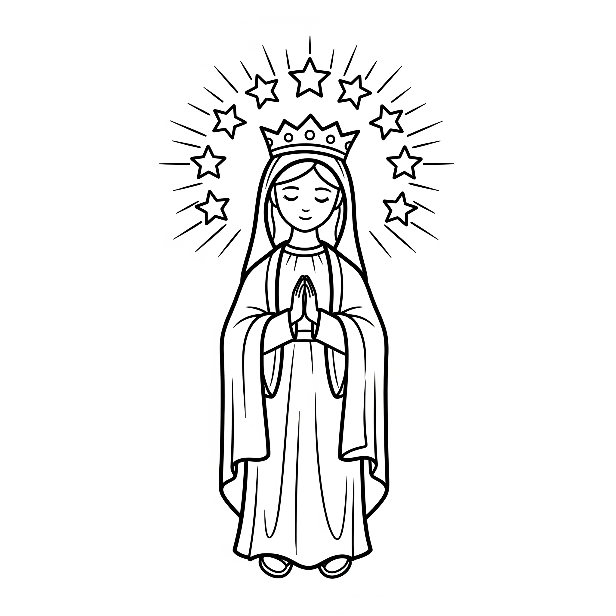 coloriage Assomption a imprimer pour enfant de 4 ans
