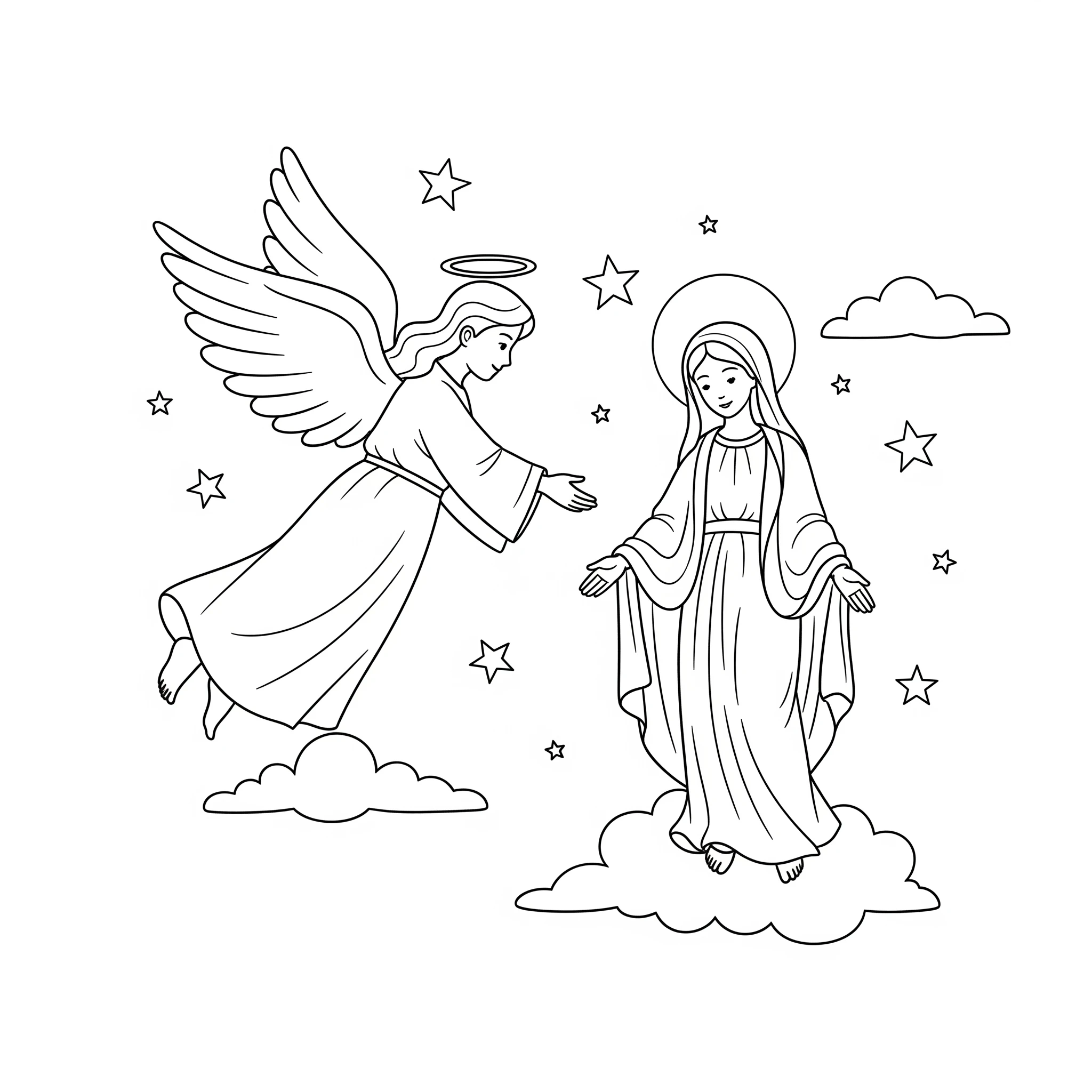 coloriage Assomption à imprimer pour enfant de 4 ans