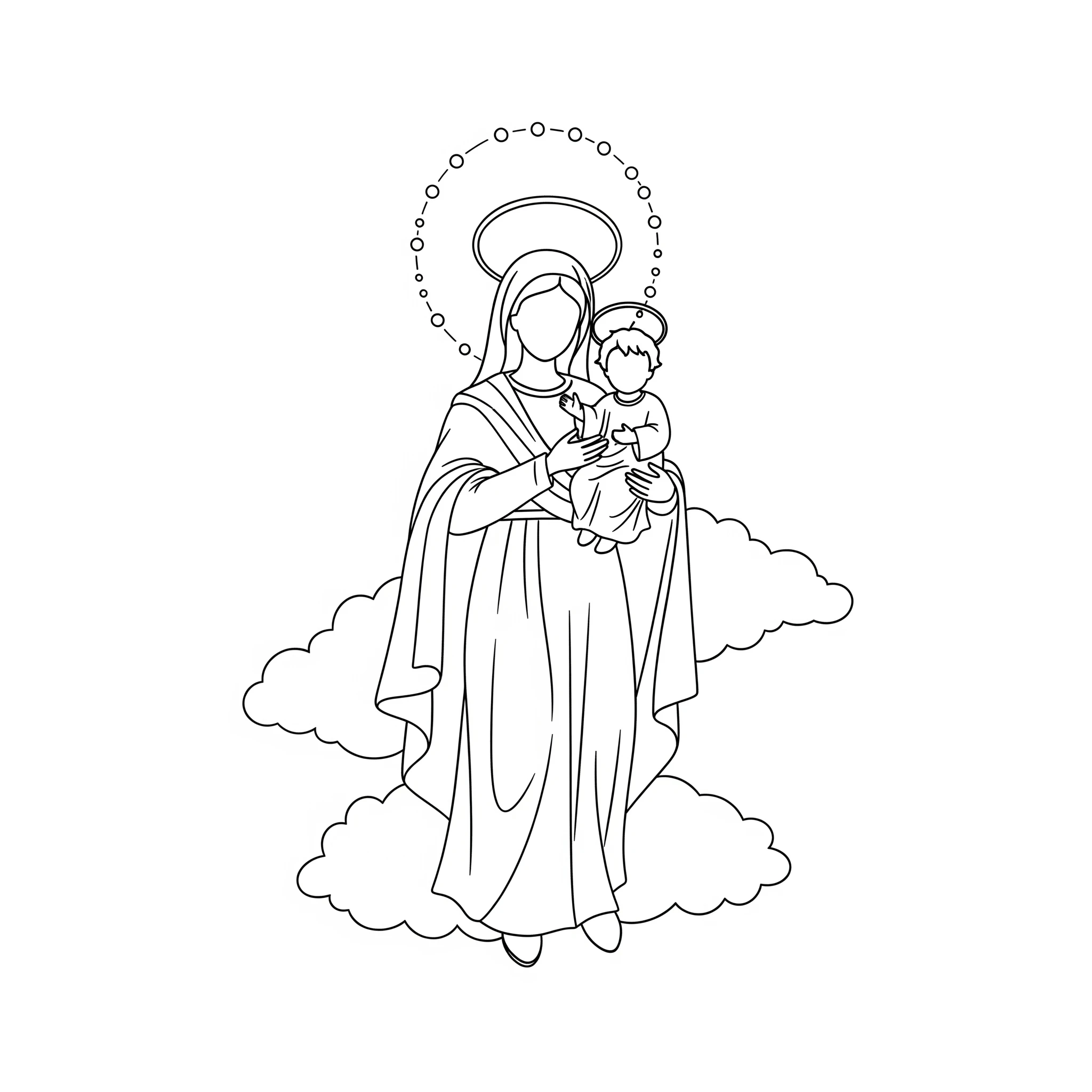imprimer coloriage Assomption pour enfant