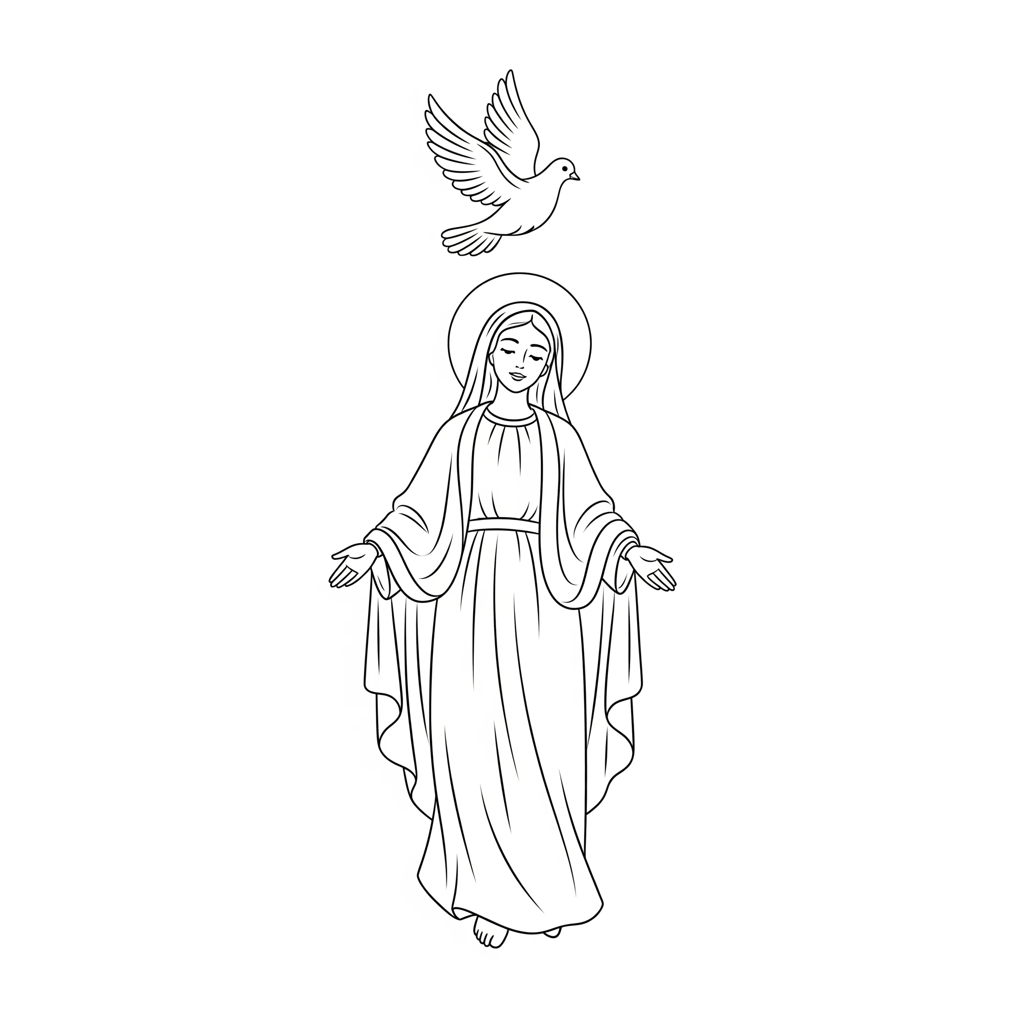 coloriage Assomption à imprimer pour enfant de 7 ans