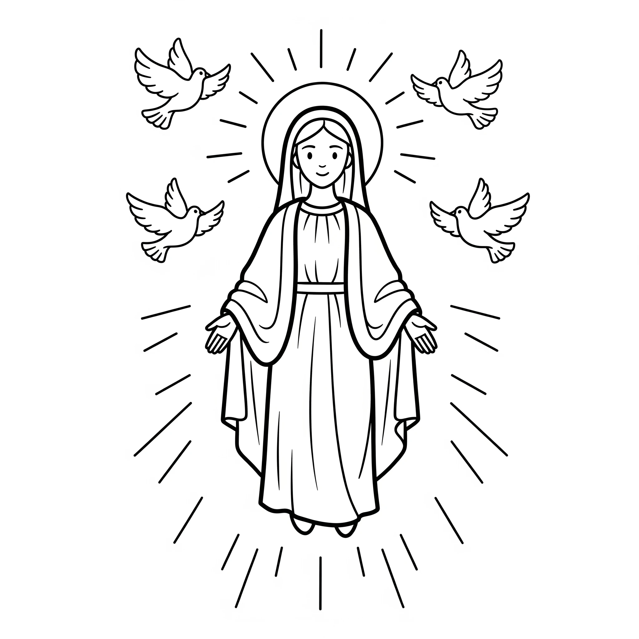 coloriage Assomption pour primaire