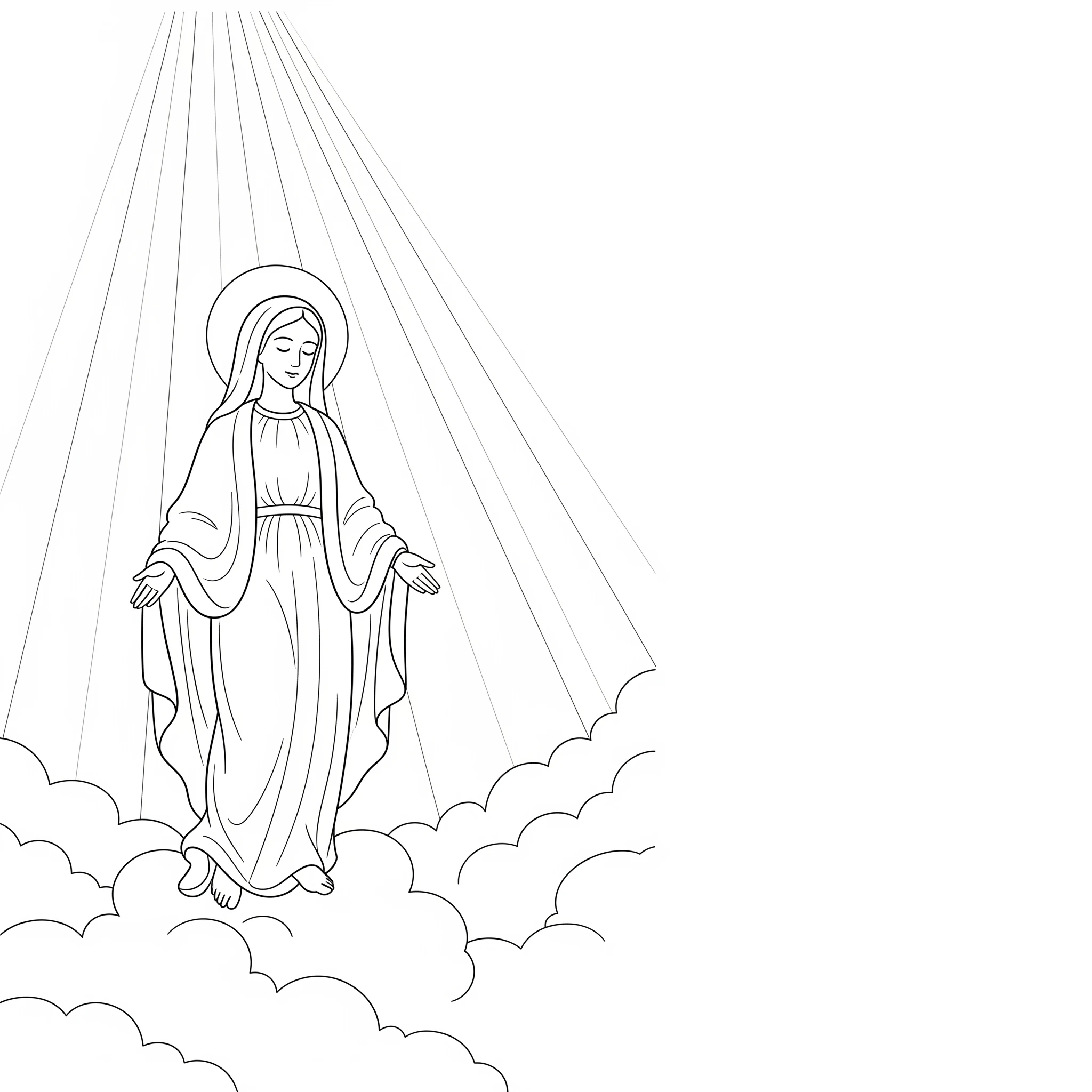 coloriage Assomption pour enfant de 4 ans