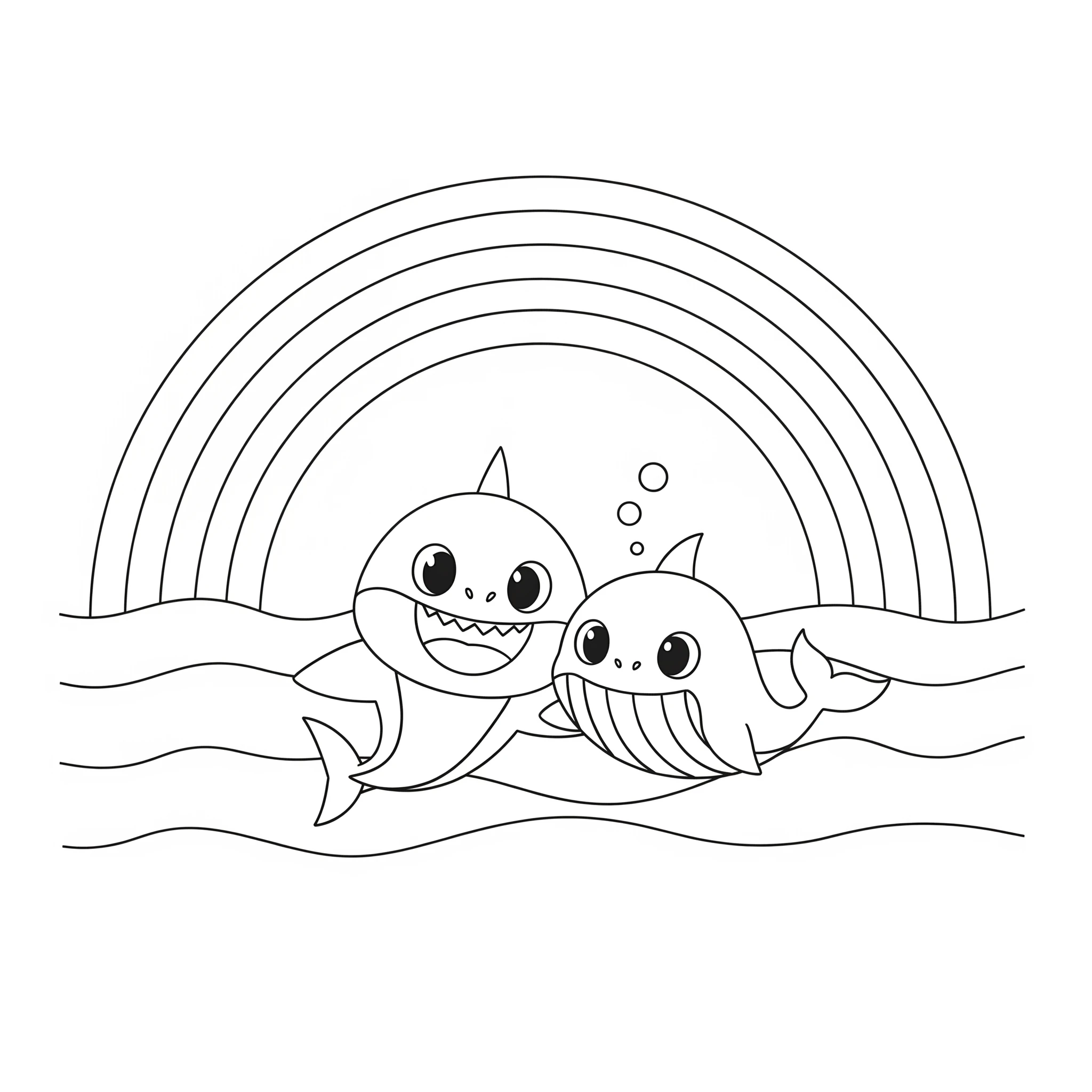 imprimer coloriage Baby Shark gratuit