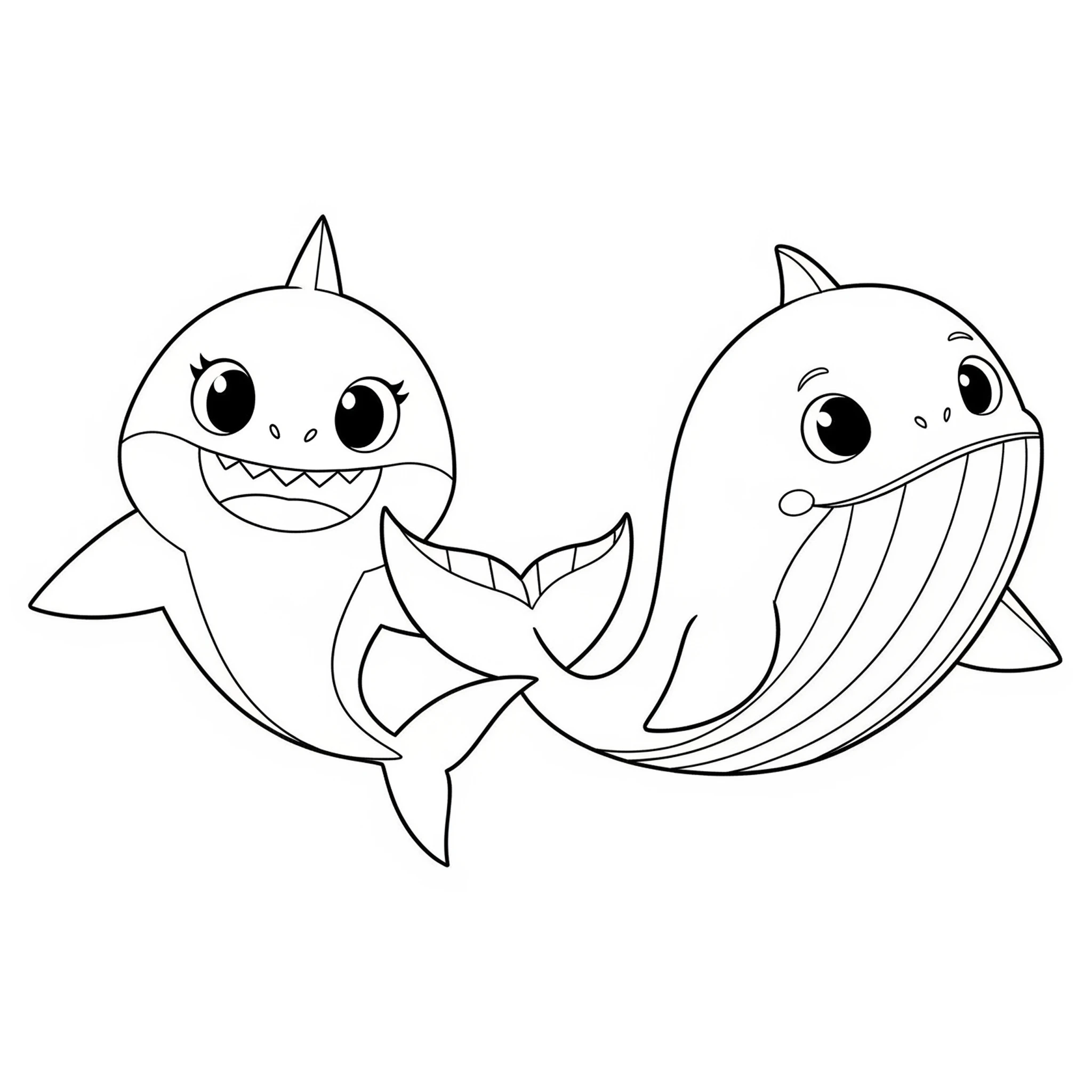 coloriage Baby Shark gratuit en ligne