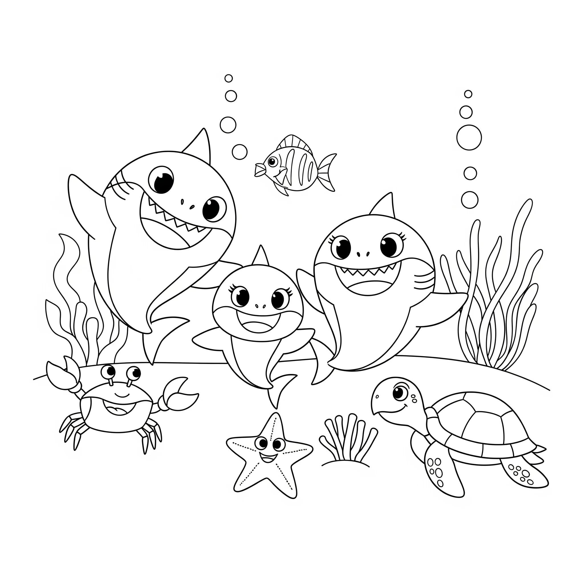 télécharger coloriage Baby Shark gratuit 2