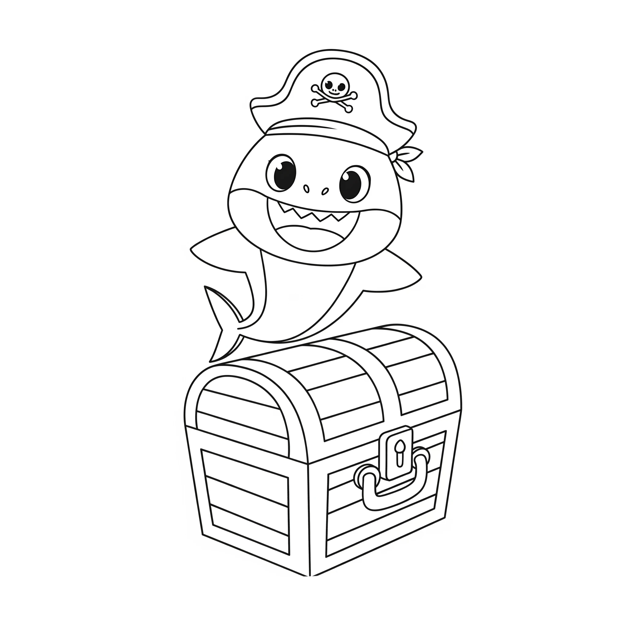 imprimer coloriage Baby Shark pour enfant