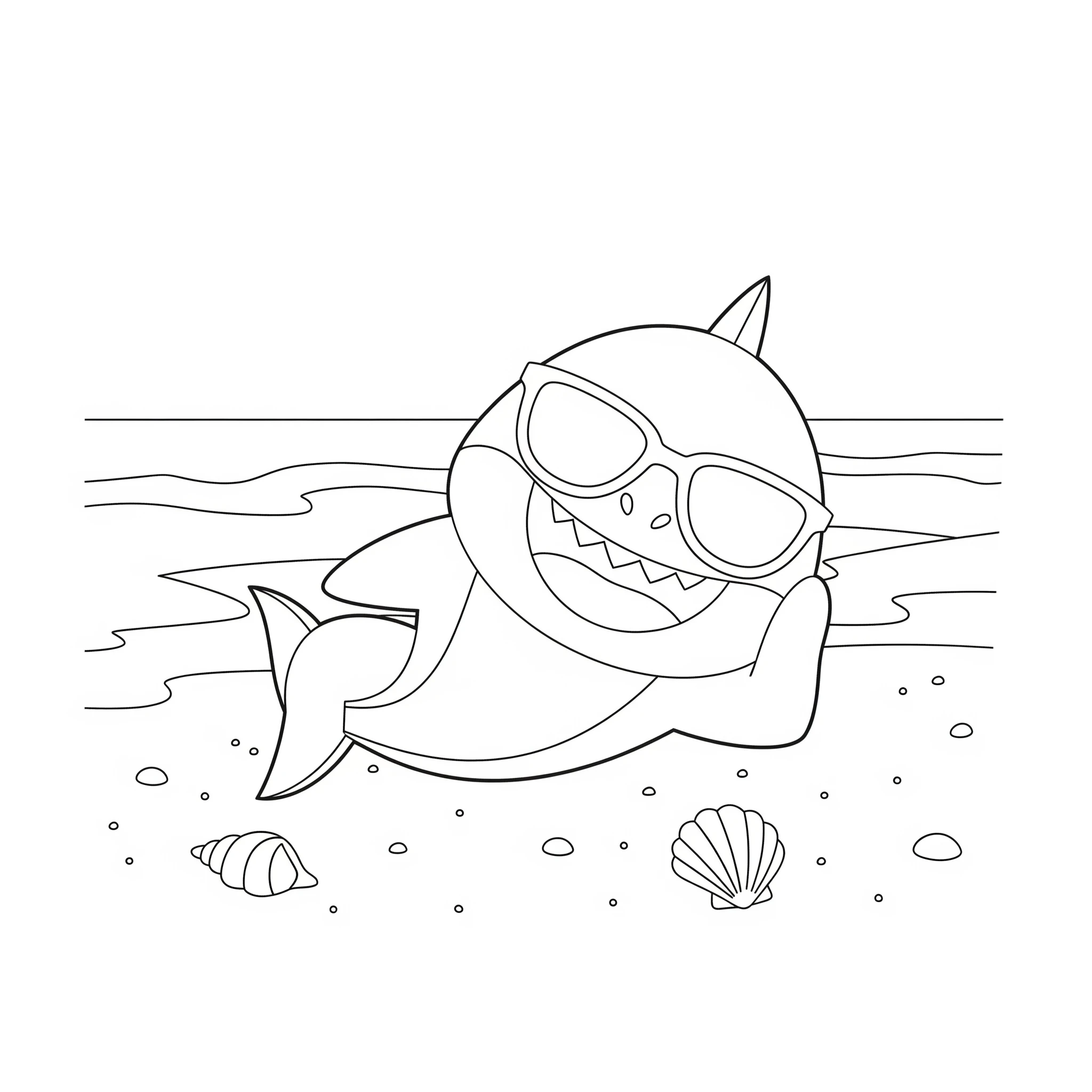 coloriage Baby Shark a dessiner et imprimer