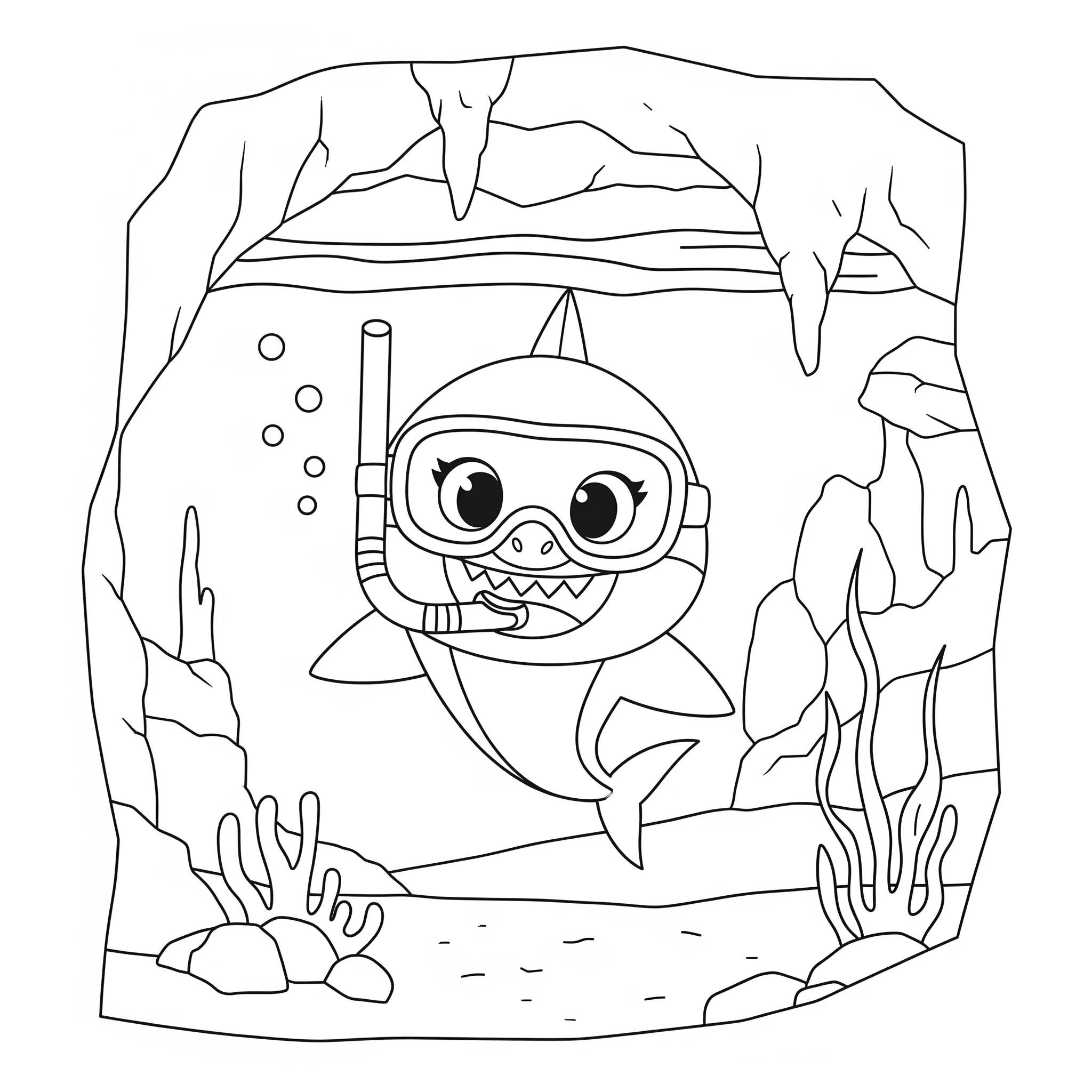 coloriage Baby Shark à imprimer pdf