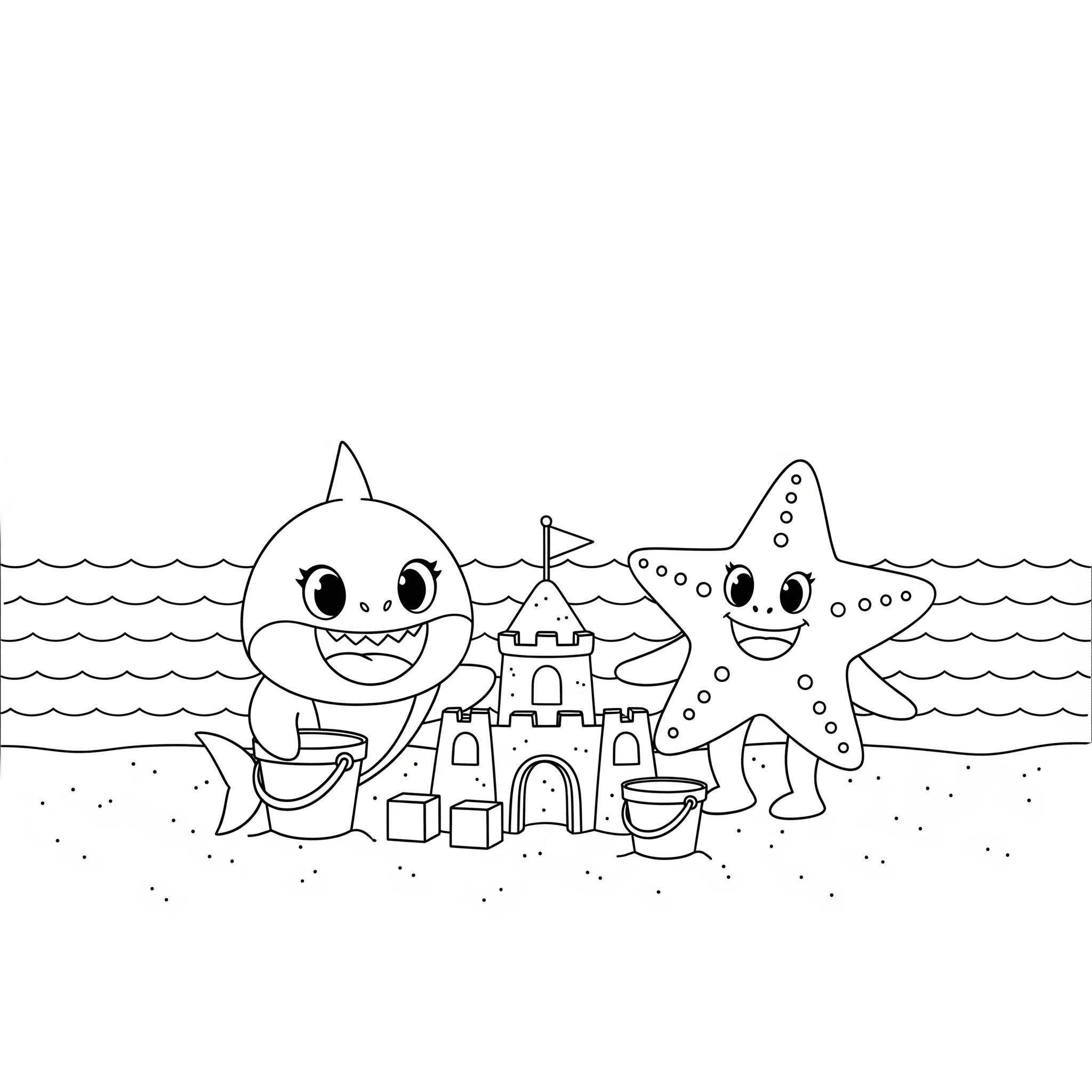 coloriage Baby Shark à imprimer pour enfant de 12 ans