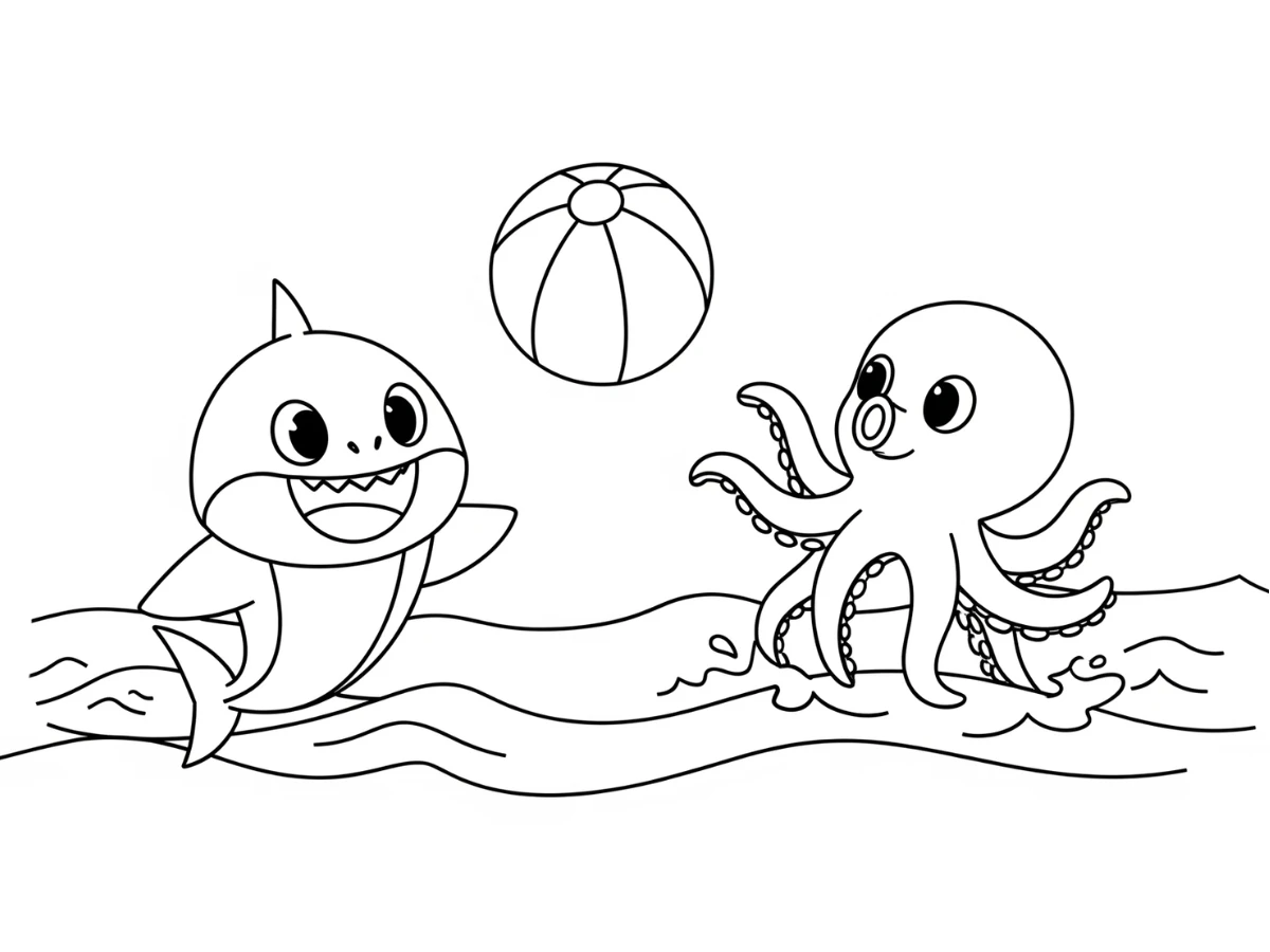 télécharger coloriage Baby Shark gratuit