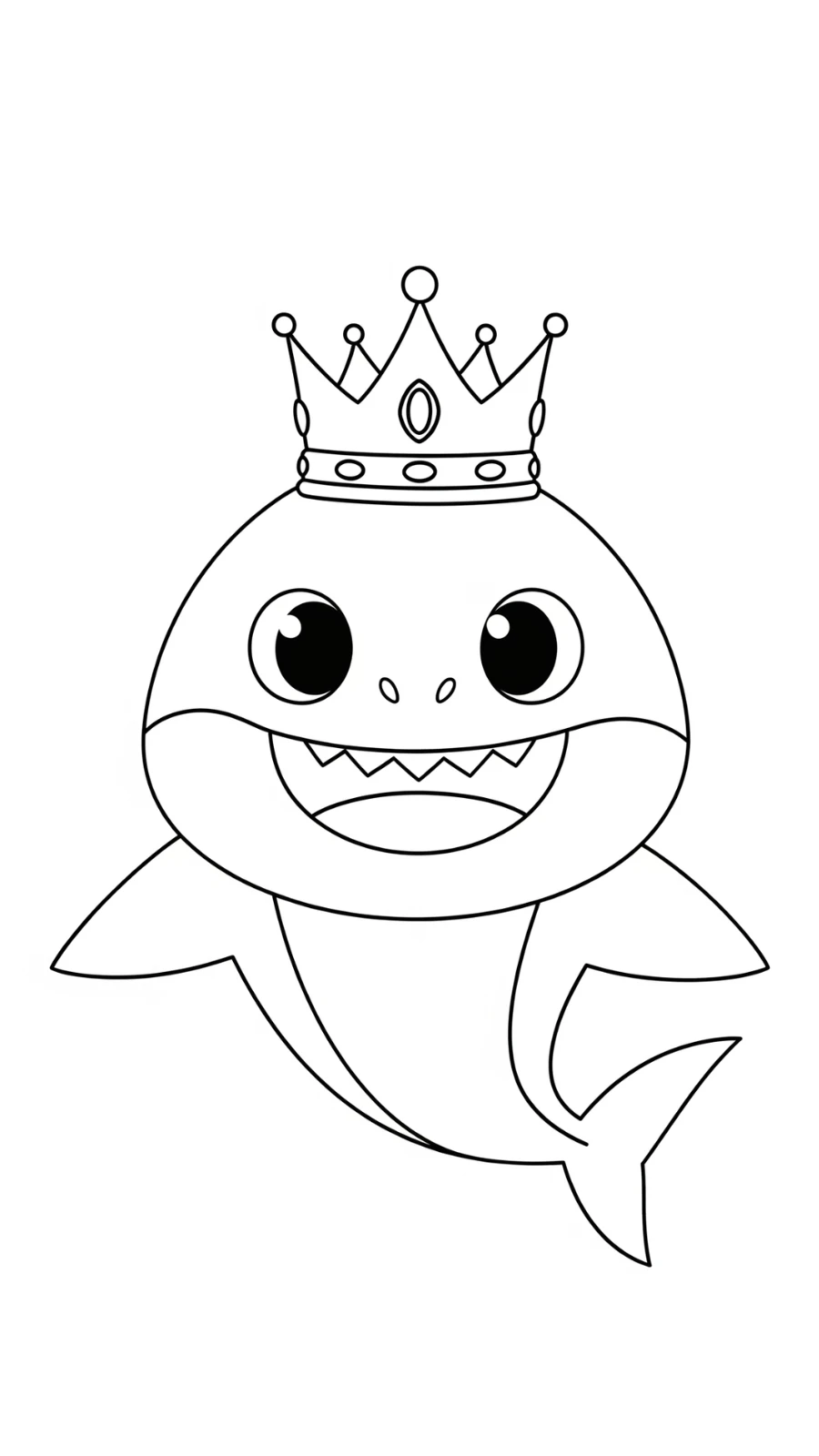 coloriage Baby Shark pour enfants a imprimer gratuit