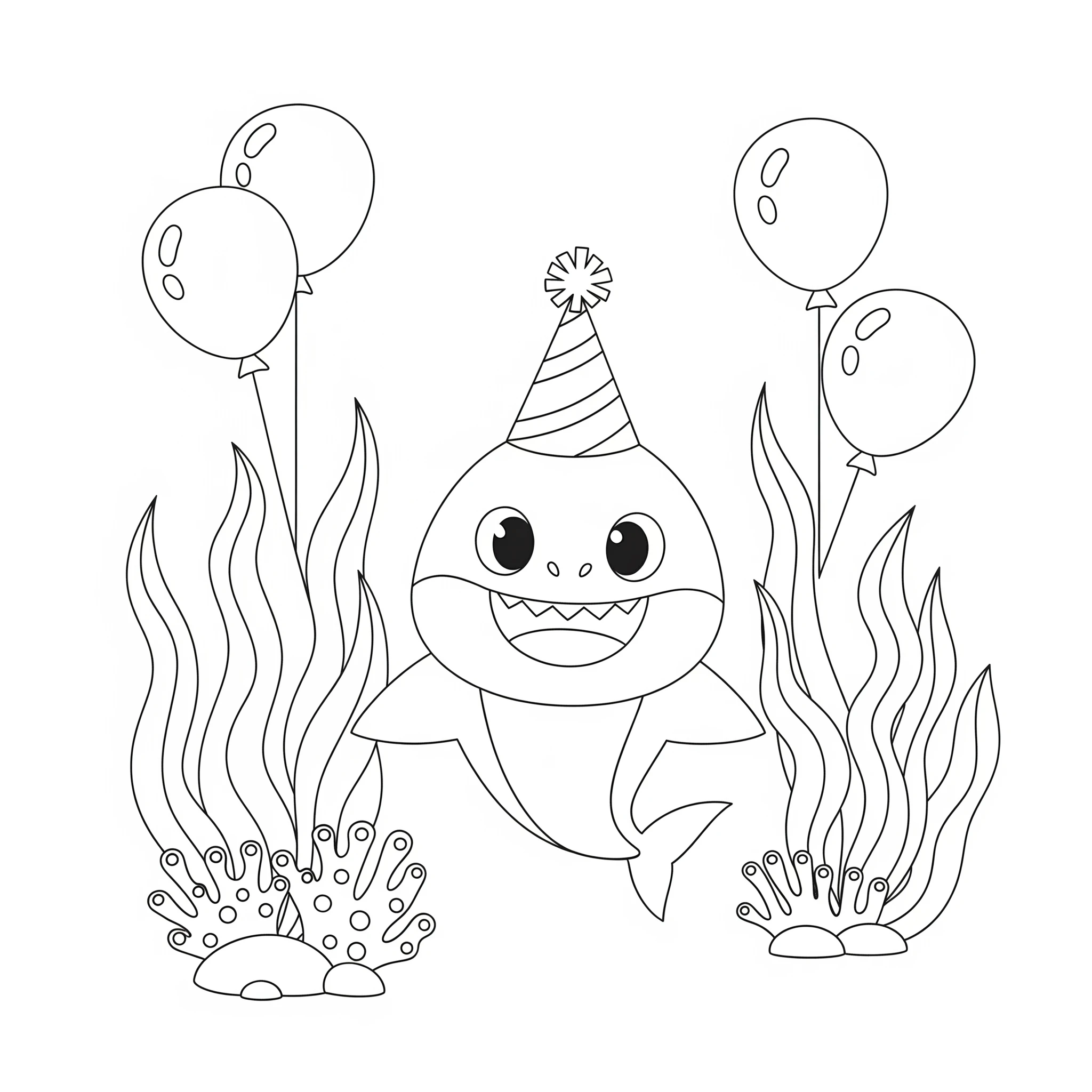 télécharger coloriage Baby Shark gratuit 1