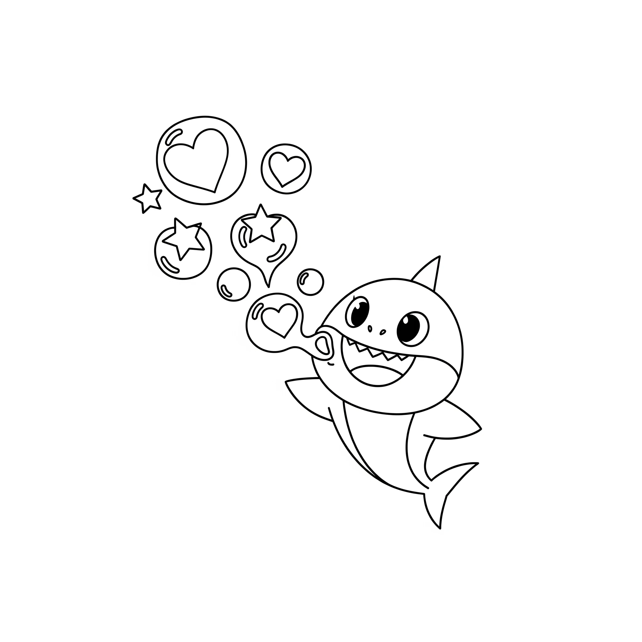 coloriage Baby Shark à imprimer gratuit