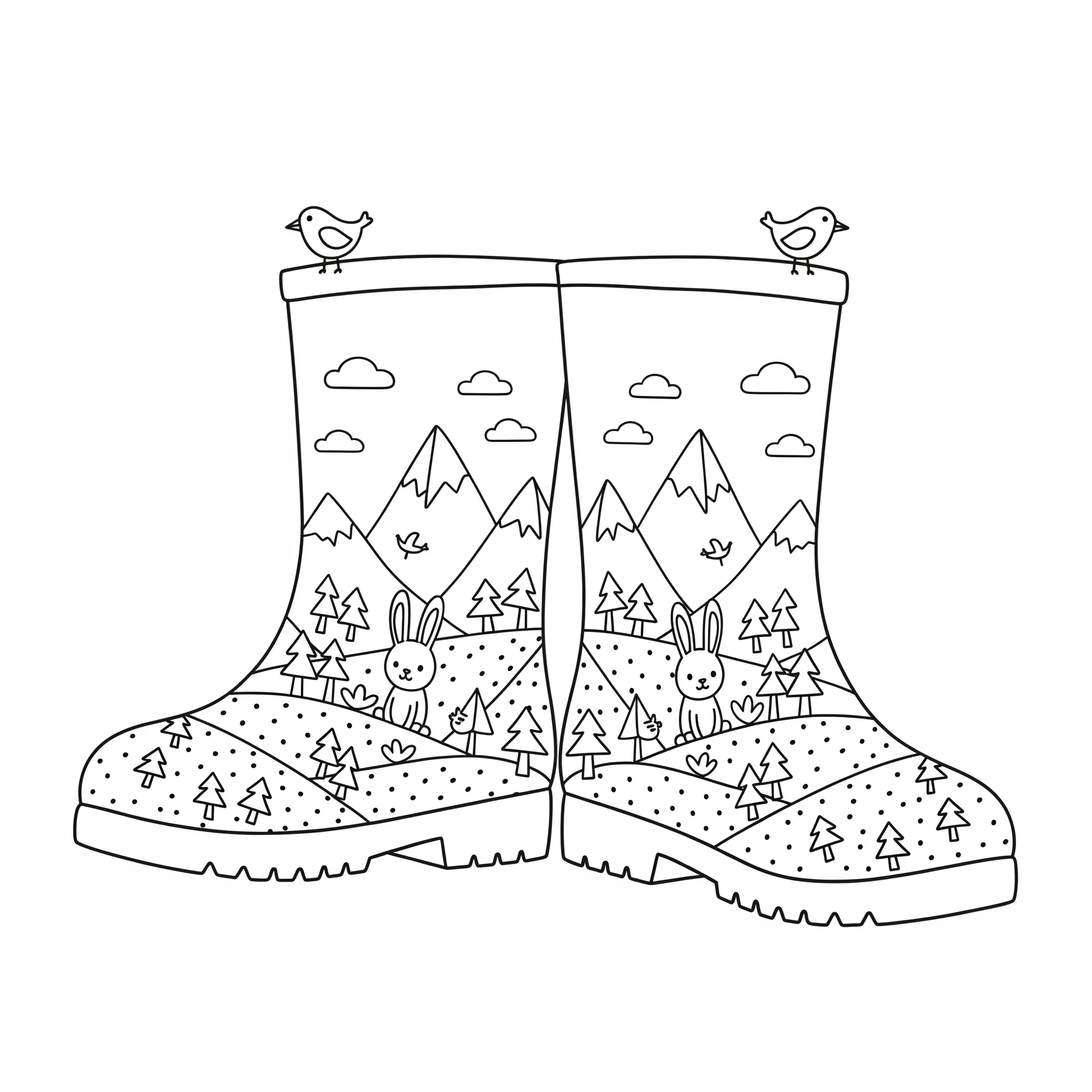 coloriage Bottes de Pluie gratuit