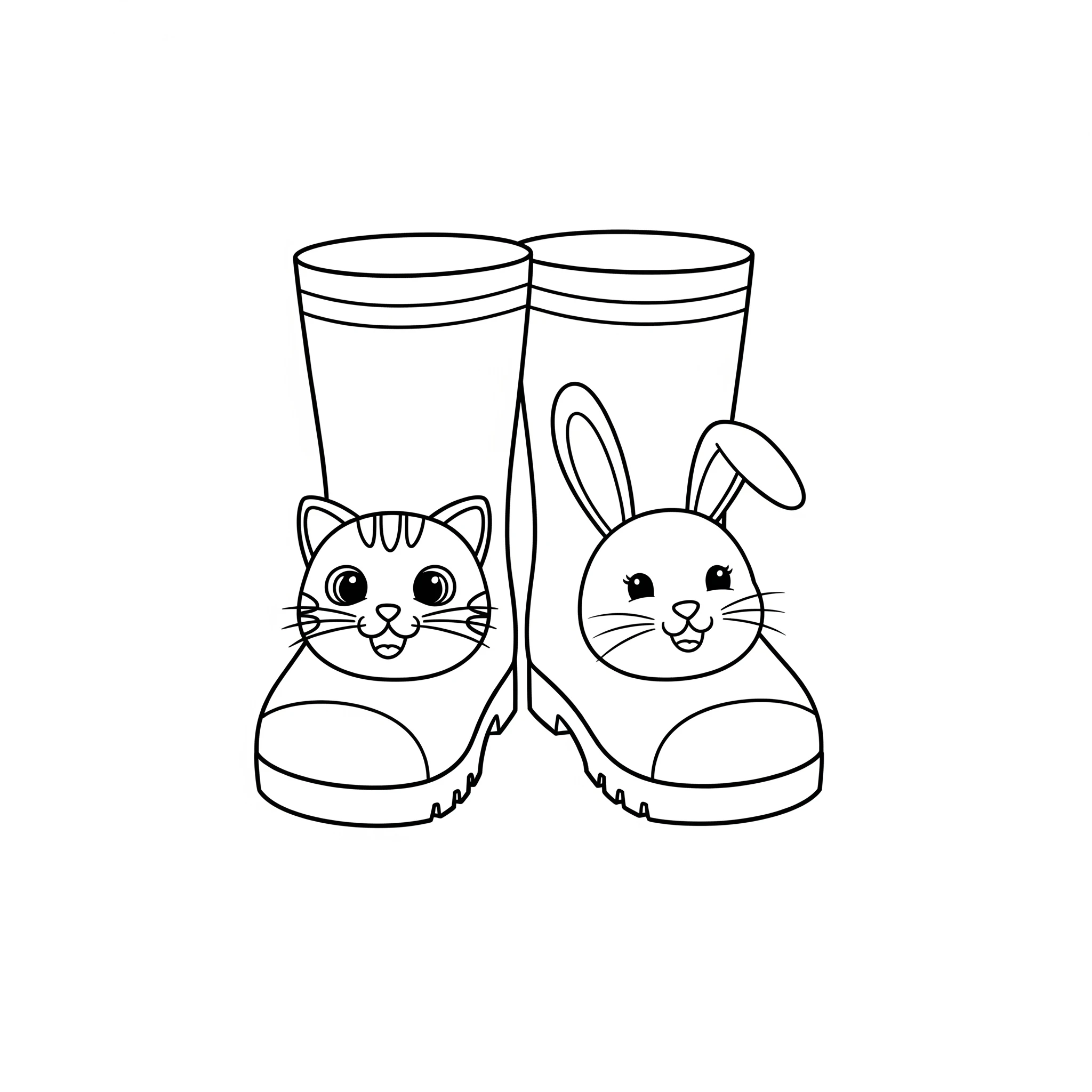 coloriage Bottes de Pluie pour enfant de 3 ans
