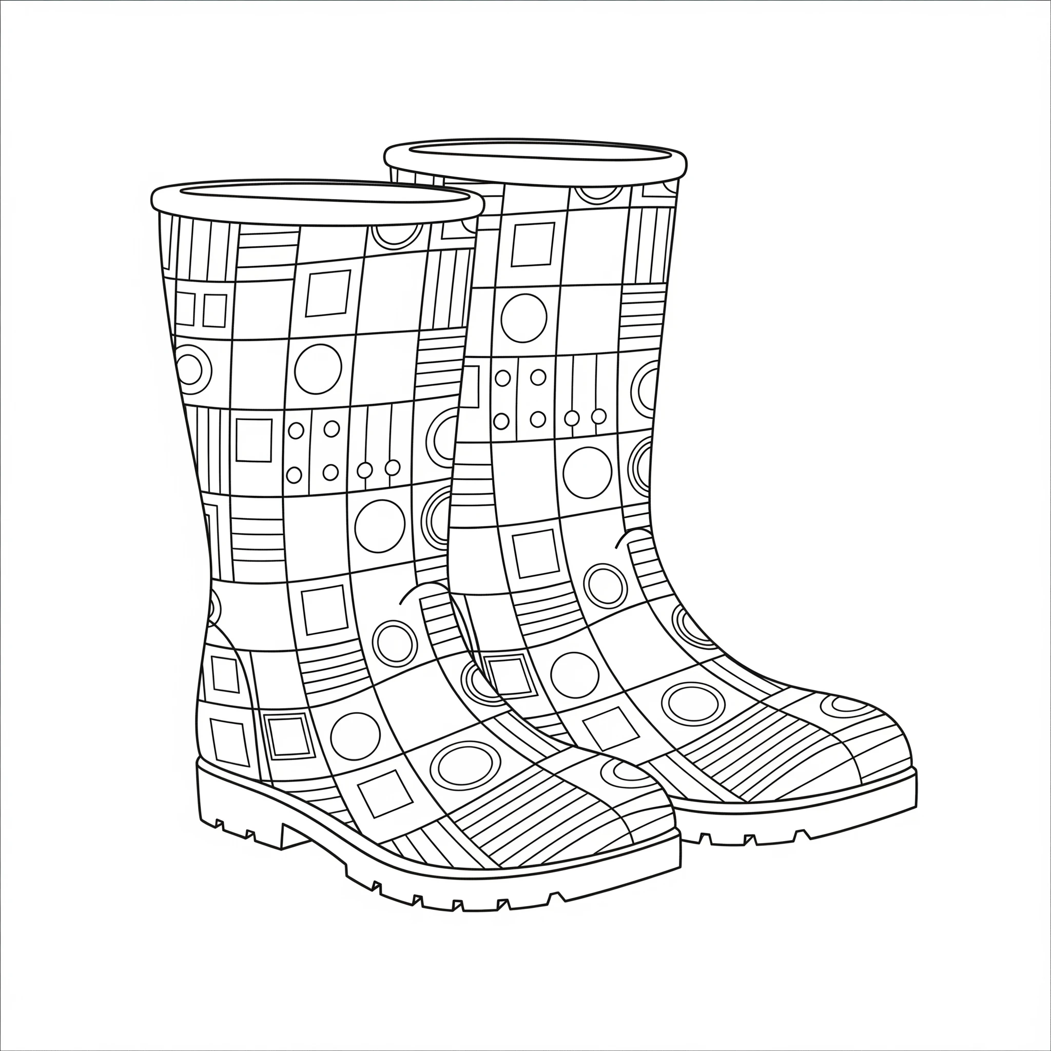 coloriage Bottes de Pluie gratuit a imprimer