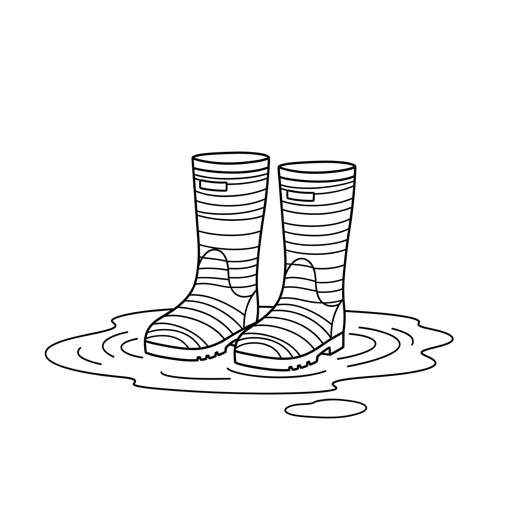 coloriage Bottes de Pluie a dessiner en ligne