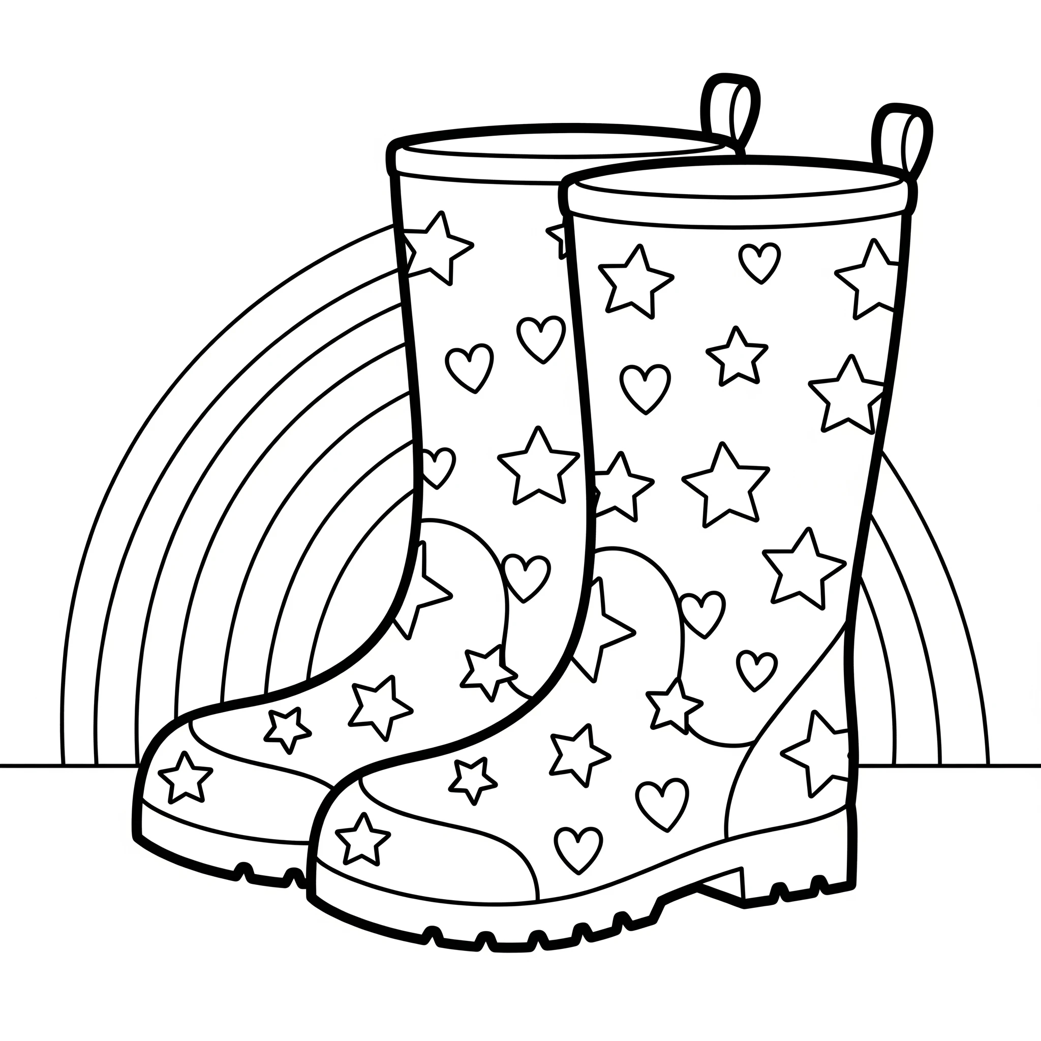 coloriage Bottes de Pluie à imprimer