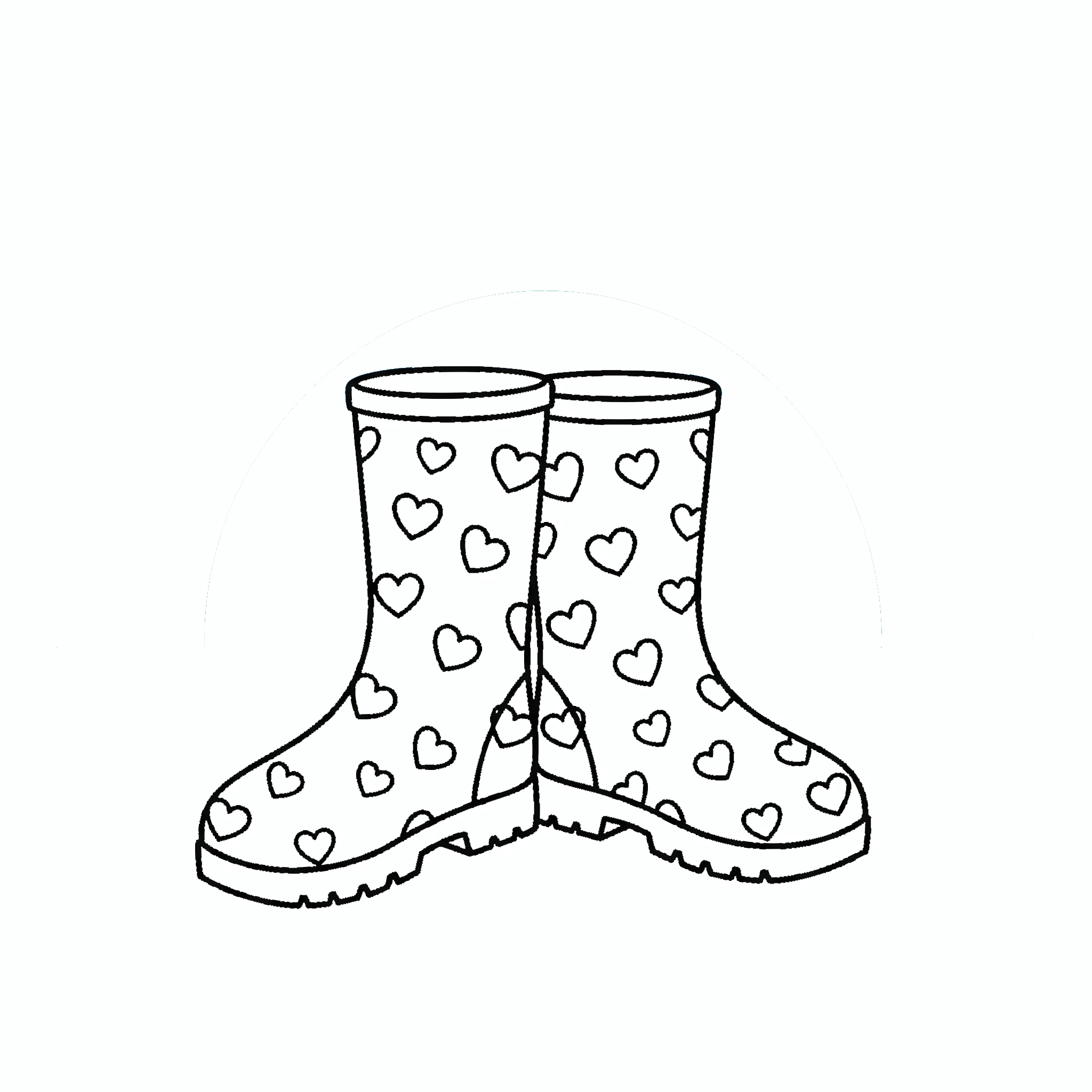coloriage Bottes de Pluie pour enfant a imprimer gratuit