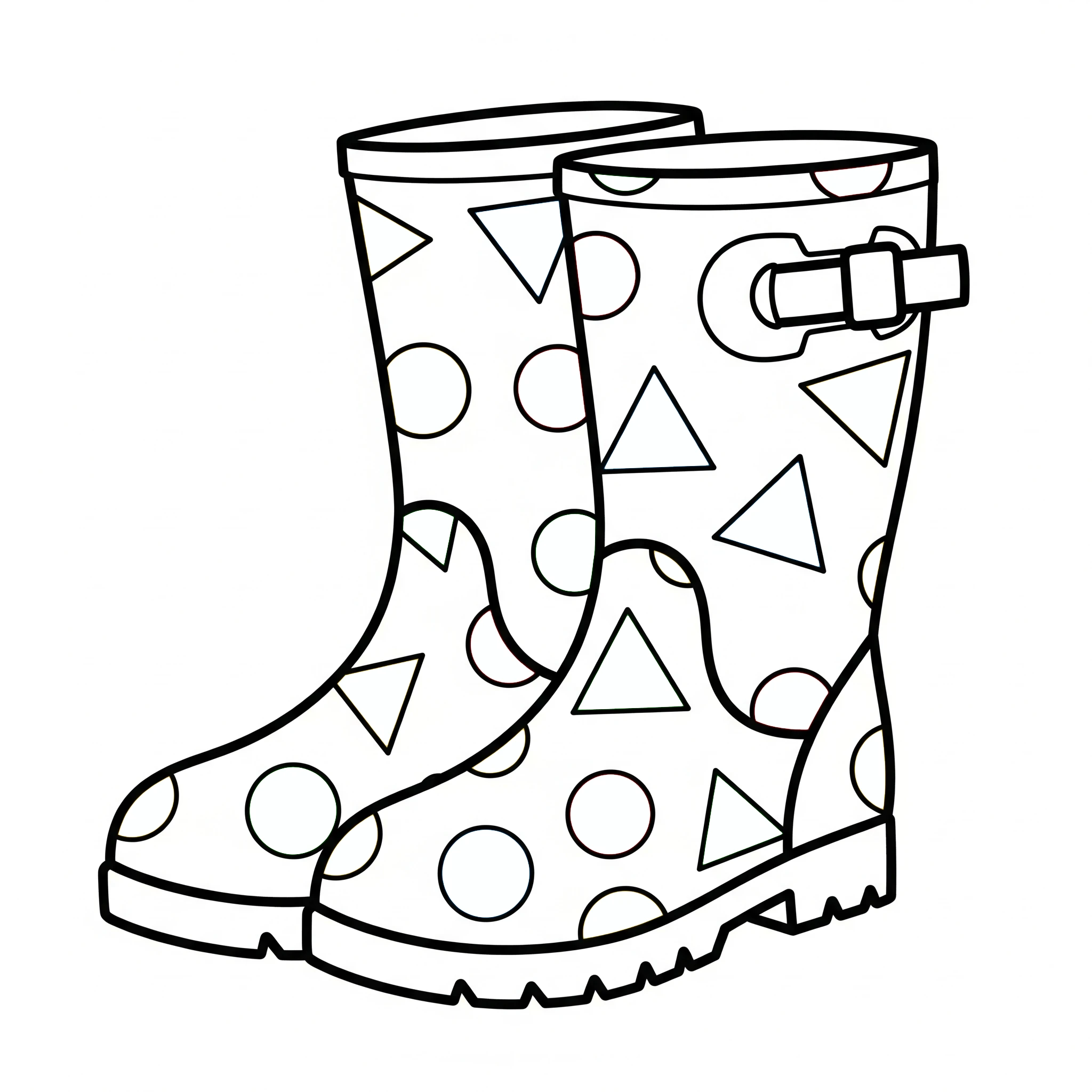 coloriage Bottes de Pluie à imprimer pour enfant de 7 ans 1