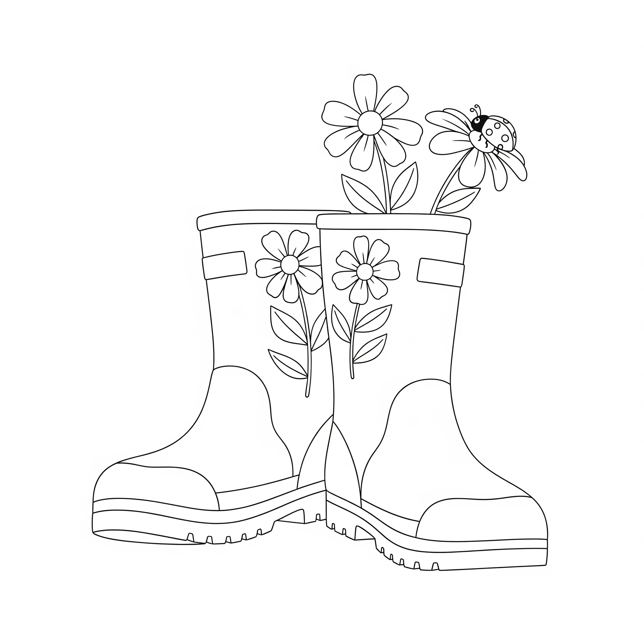 coloriage Bottes de Pluie de pour enfants